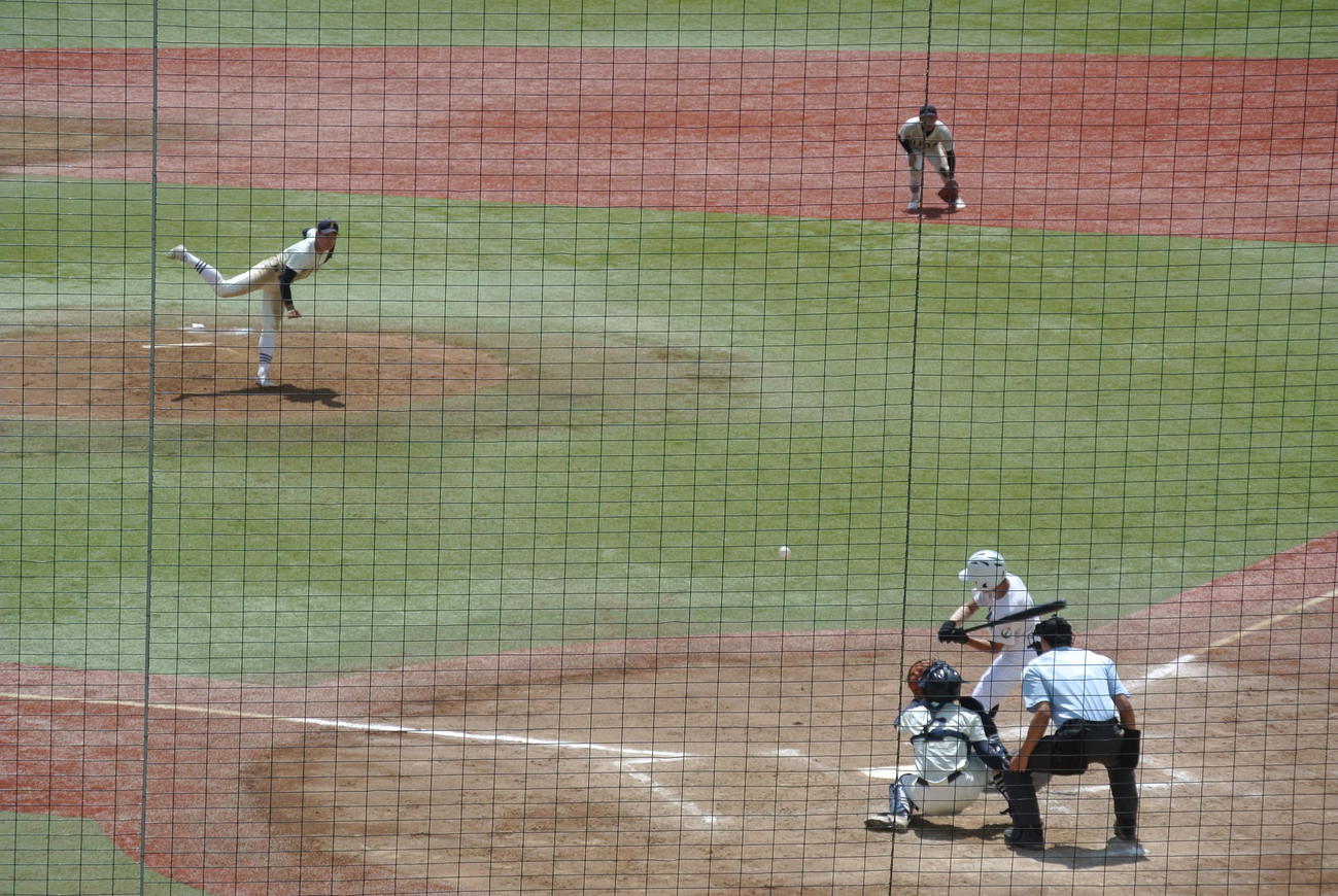 飯田の大原京輔投手（3年）は飯山打線を4安打3失点に抑える完投でチームを4回戦進出に導いた