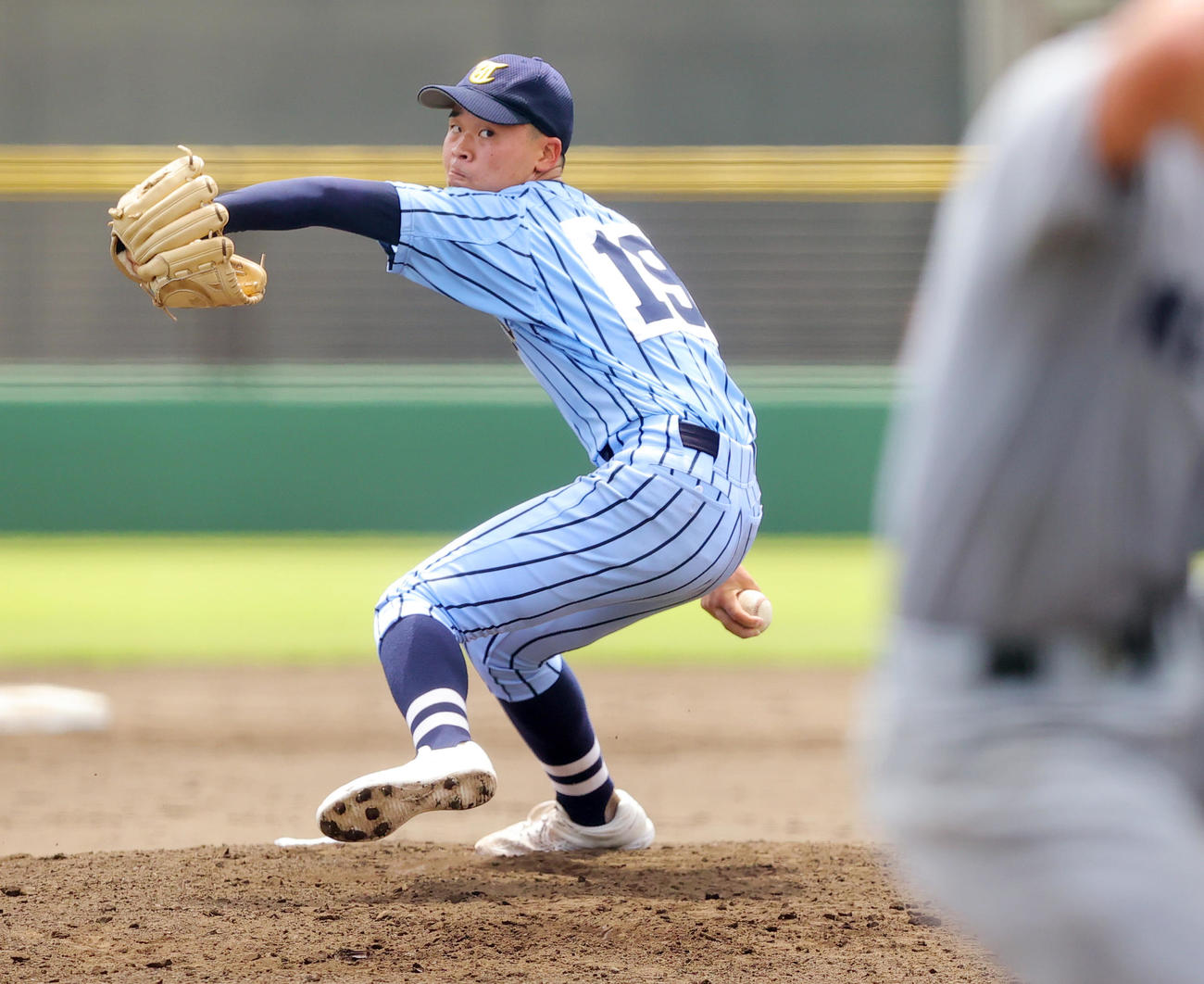 7回コールド完封勝利を挙げた東海大相模・子安（撮影・野上伸悟）