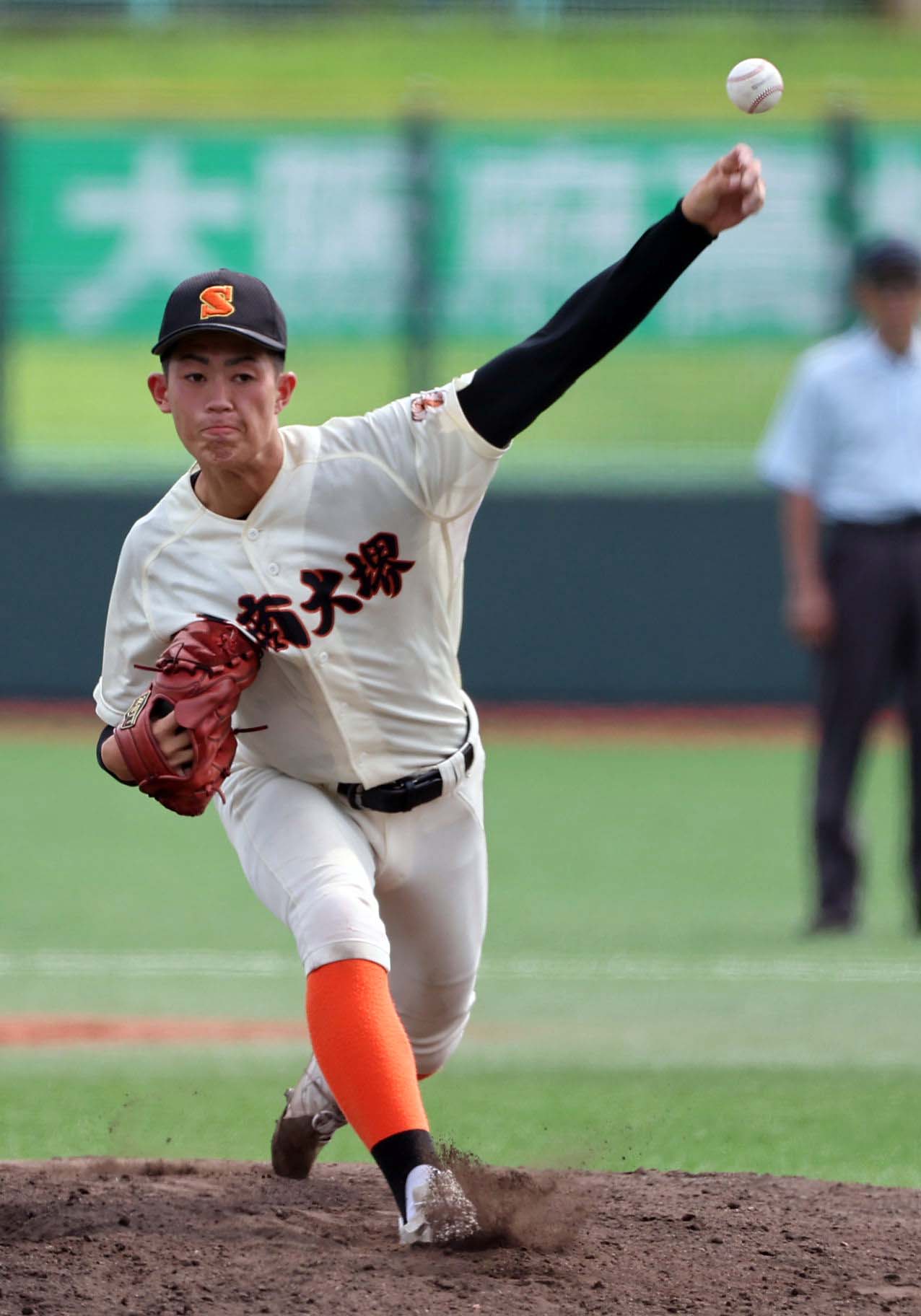 大商大堺対八尾　大商大堺先発の武田（撮影・上田博志）
