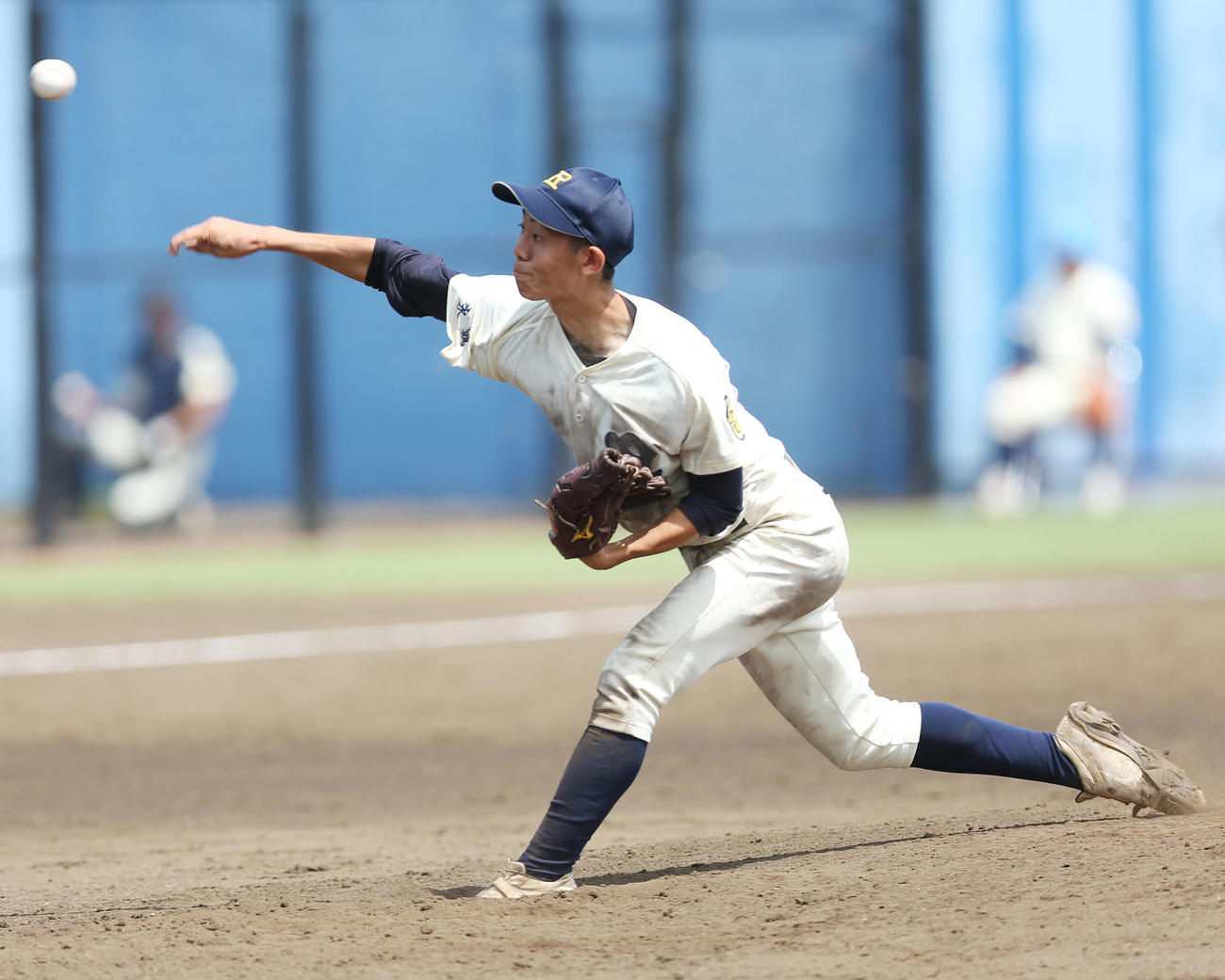日立一対竜ケ崎一　力投する竜ケ崎一先発の向井（撮影・宮地輝）