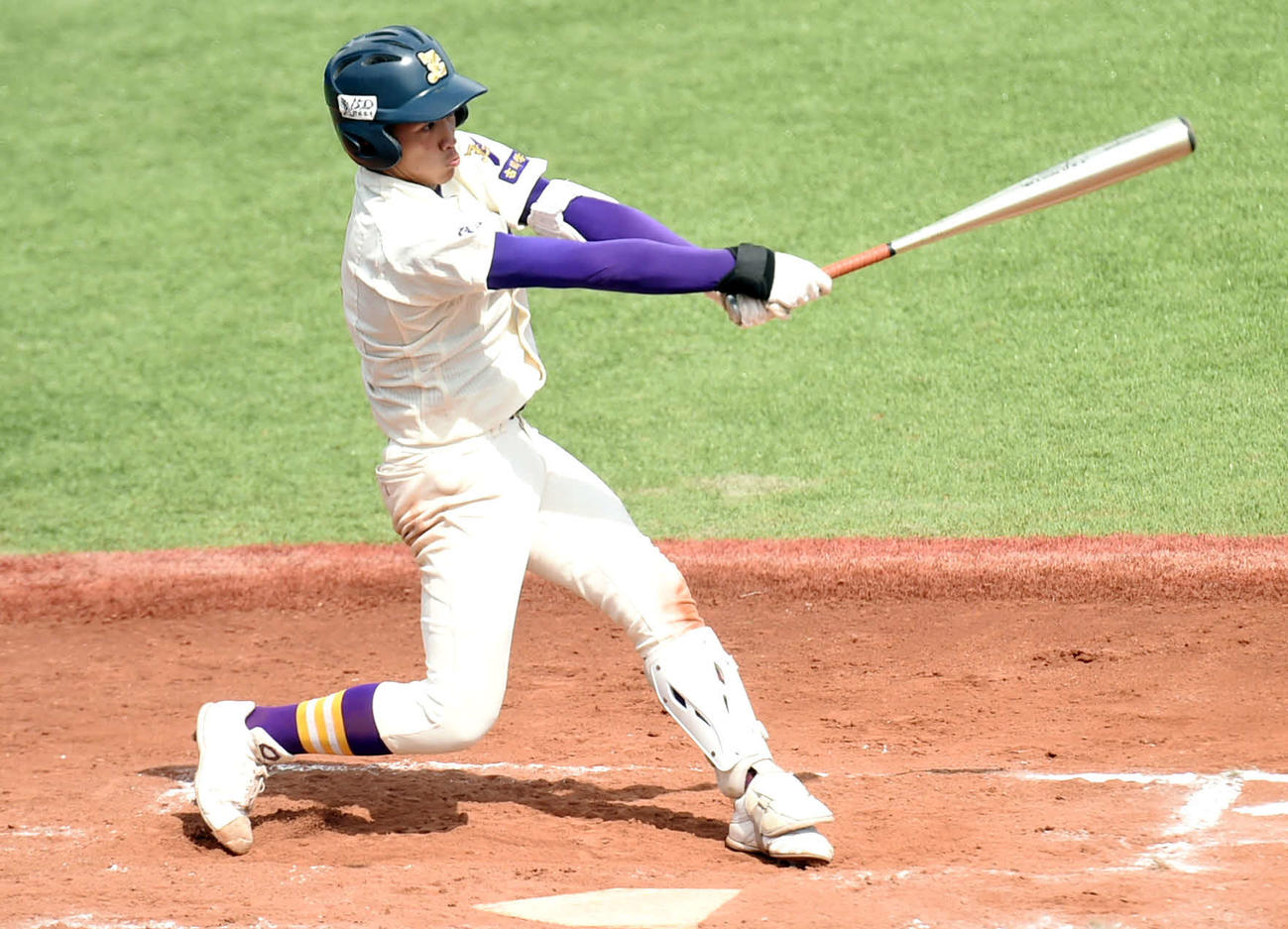 古川学園対仙台東　1安打2打点で勝利に貢献した古川学園・三浦（撮影・相沢孔志）