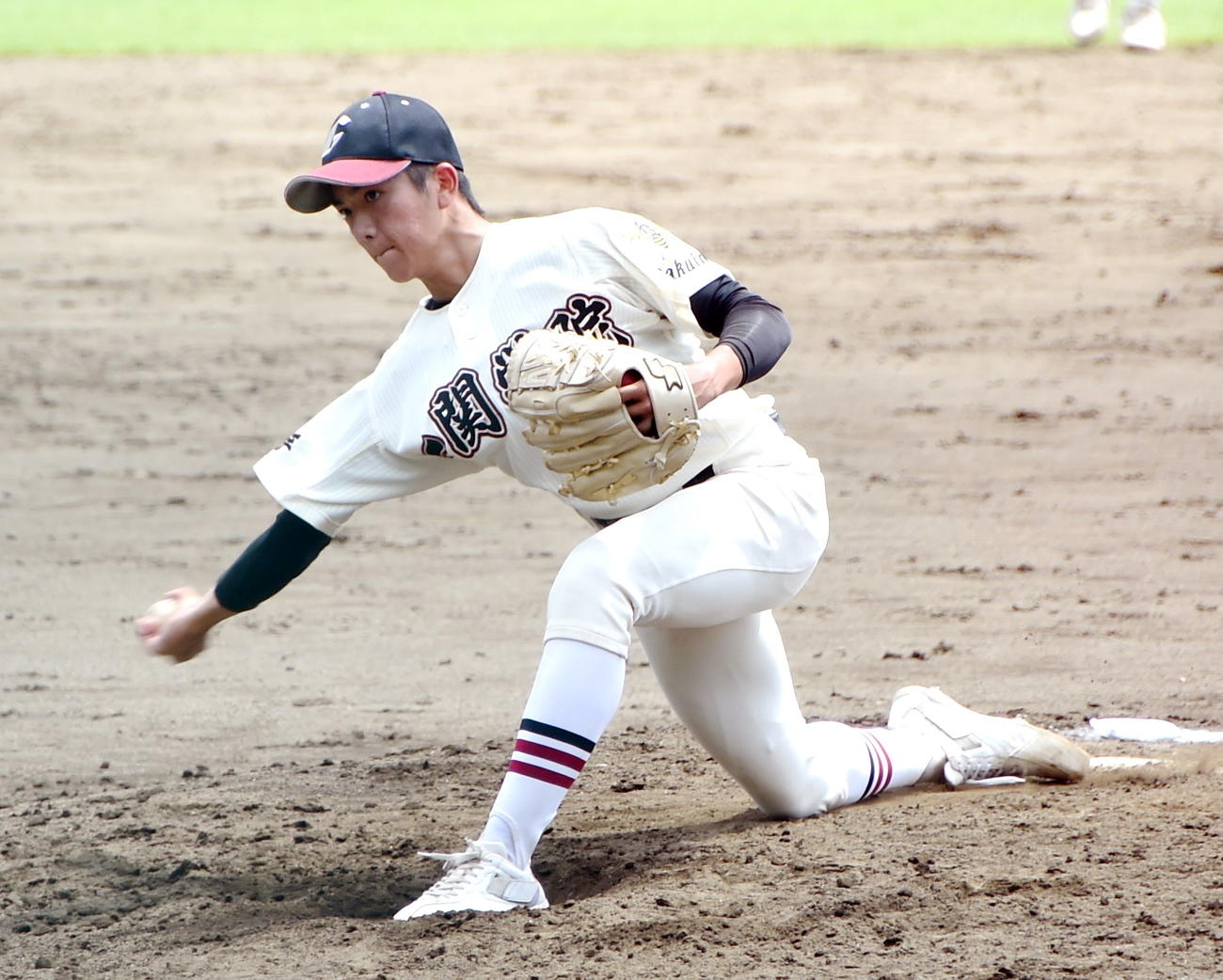 盛岡大付対一関学院　先発した一関学院・小野涼（撮影・山田愛斗）