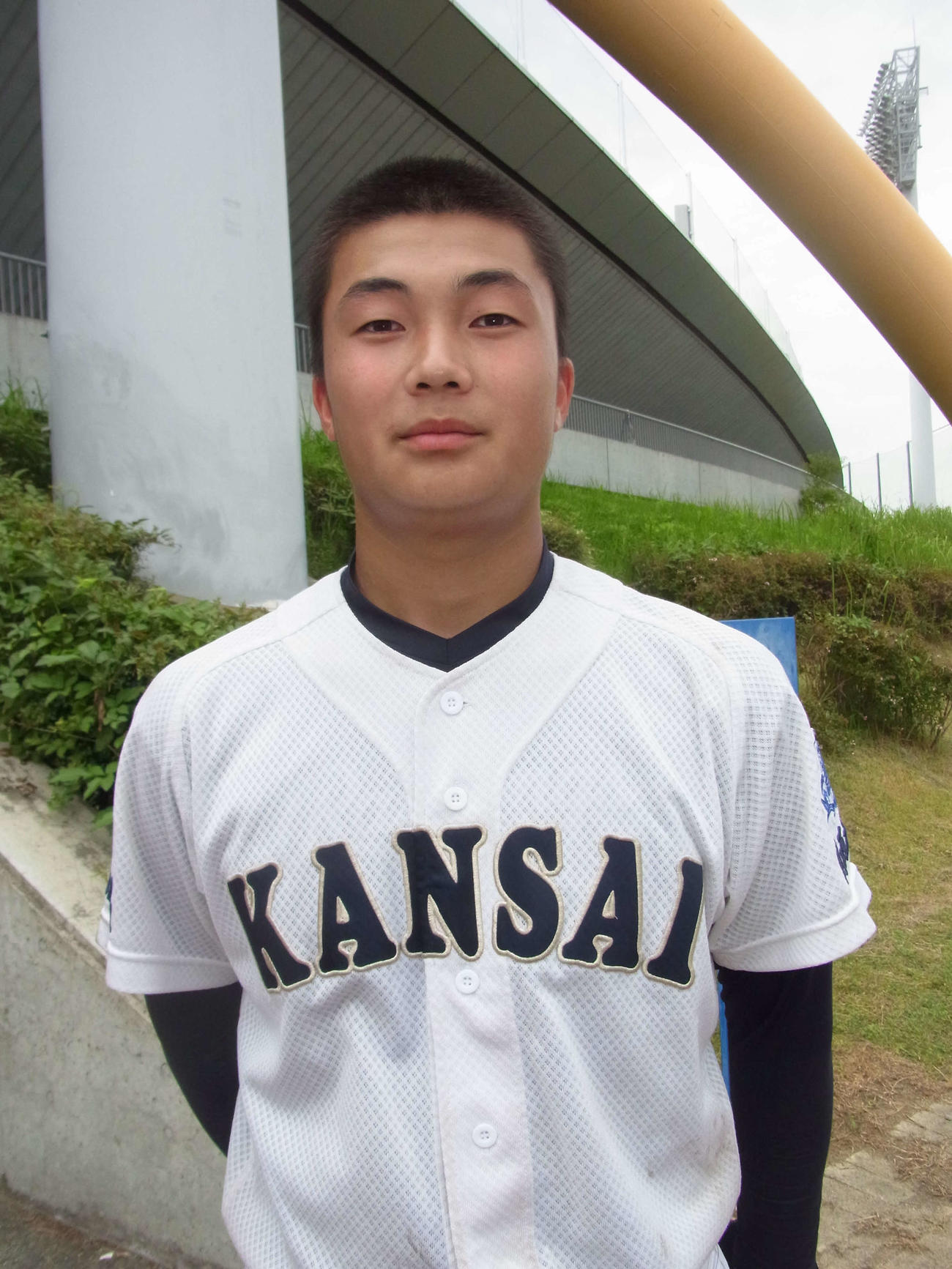 新チームの主軸になる関西第一・福原大夢投手（撮影・堀まどか）