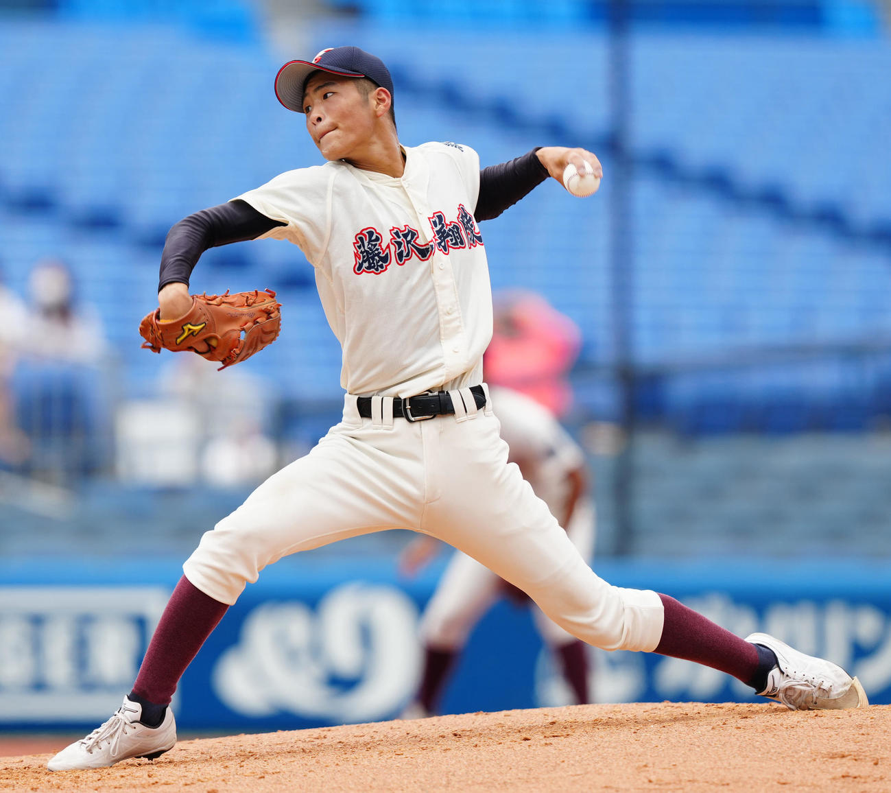 高校野球神奈川大会　準々決勝　藤沢翔陵対横浜　藤沢翔陵先発の園川（撮影・江口和貴）