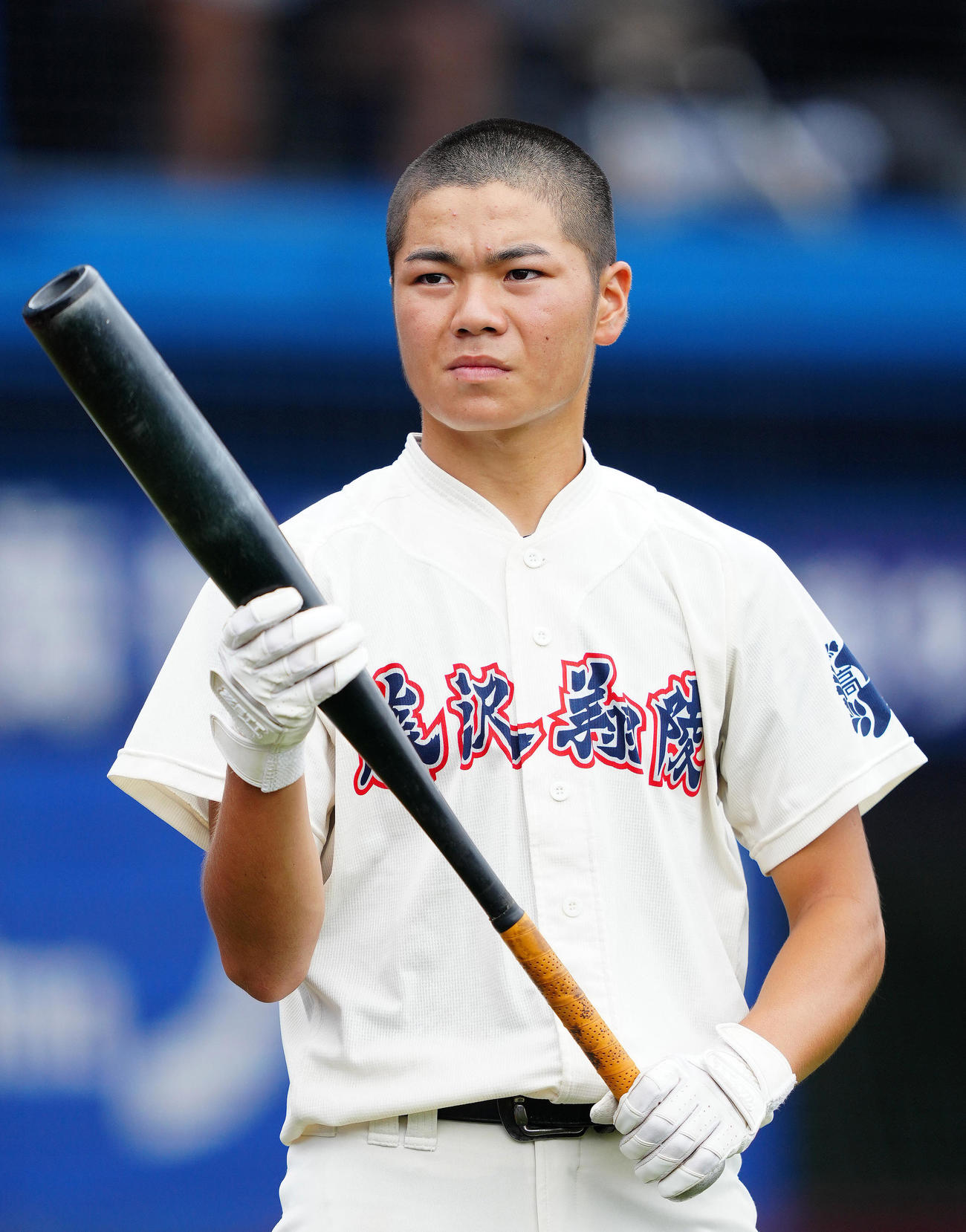 藤沢翔陵対横浜　試合前、藤沢翔陵の練習に臨む、玉城兄弟の弟、巧望（撮影・江口和貴）