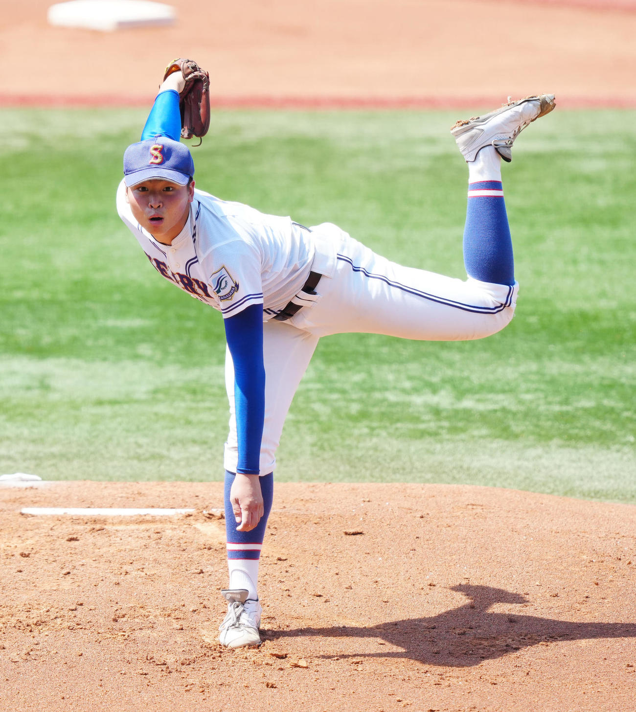 藤沢清流対立花学園　藤沢清流先発の木島（撮影・江口和貴）