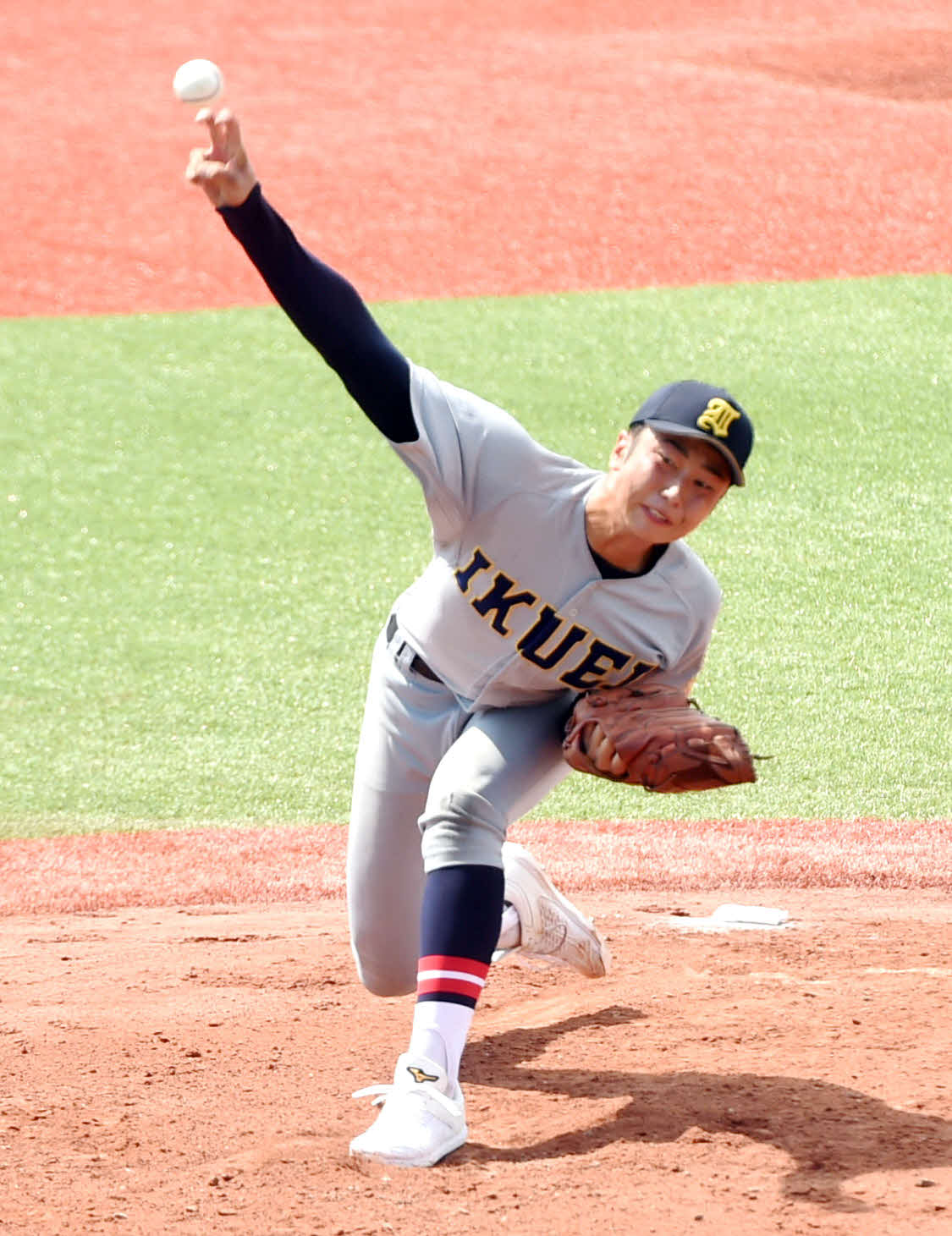仙台育英対日本ウェルネス宮城　5回無失点と力投した仙台育英・高橋（撮影・相沢孔志）