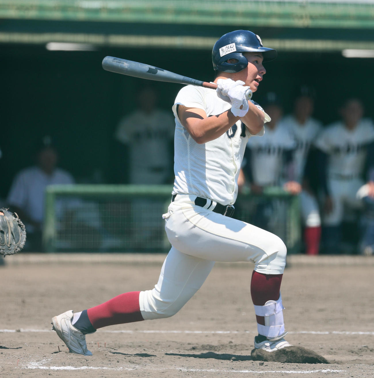 大阪対大阪桐蔭　5回裏大阪桐蔭1死一、二塁、丸山は右越え3点本塁打を放つ（撮影・加藤哉）