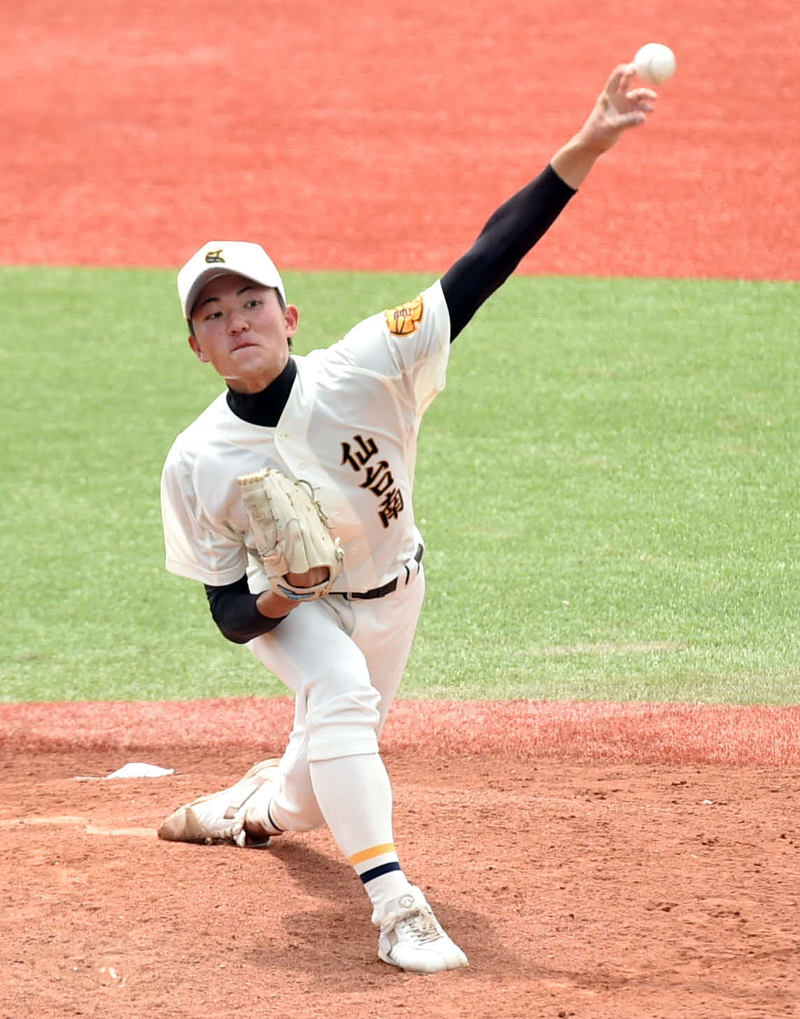 名取北対仙台南　8回から救援登板した仙台南・中川（撮影・相沢孔志）