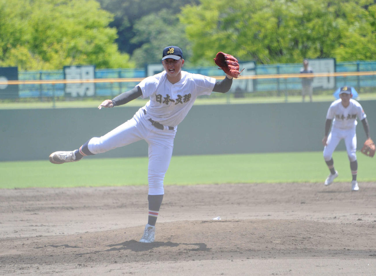 日本文理の田中は14奪三振で1失点の完投勝ち
