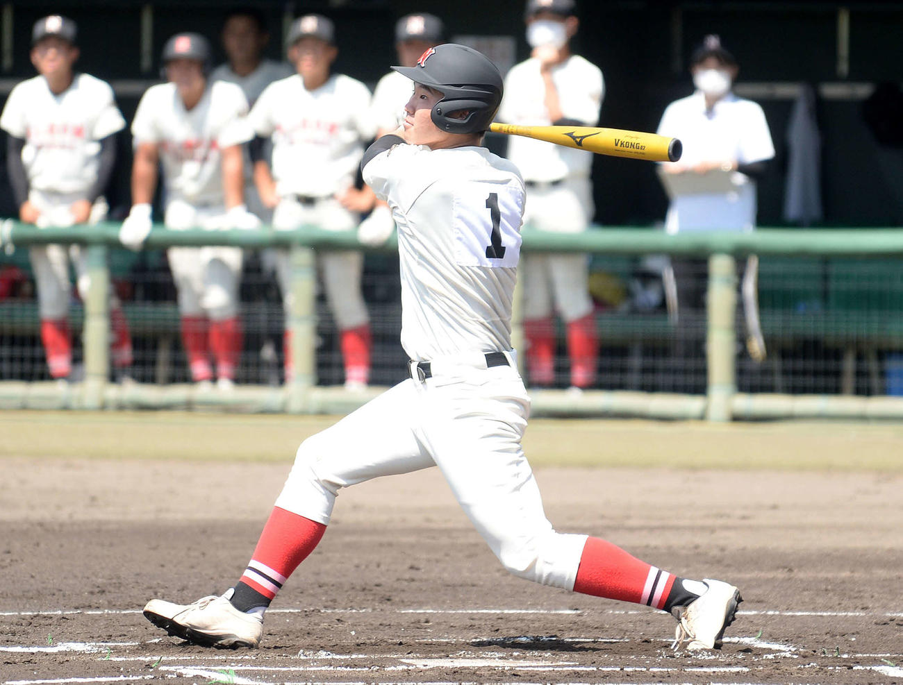4安打5打点の活躍を見せた日大三島の松永投手
