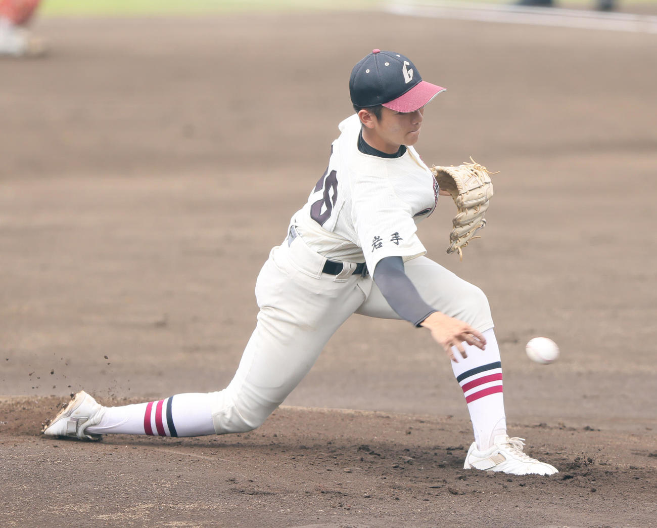 盛岡中央対一関学院　一関学院先発の小野涼（撮影・足立雅史）