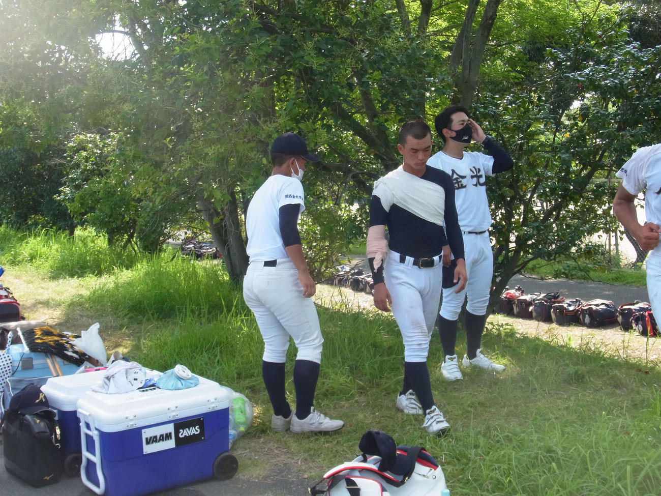 高校最後の夏を終えた金光大阪のエース古川（撮影・堀まどか）