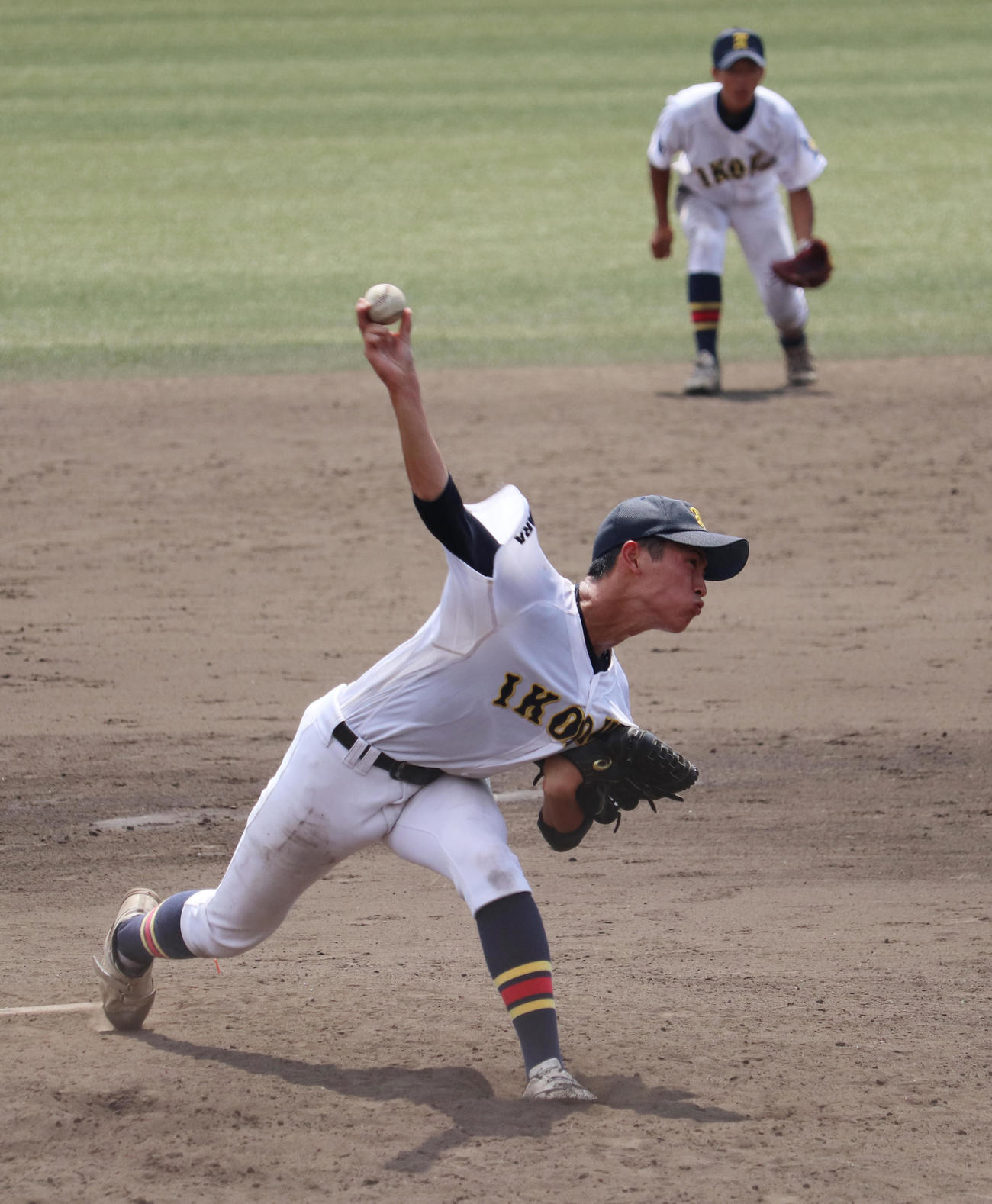 生駒対智弁学園　完投した生駒・北村（撮影・竹本穂乃加）