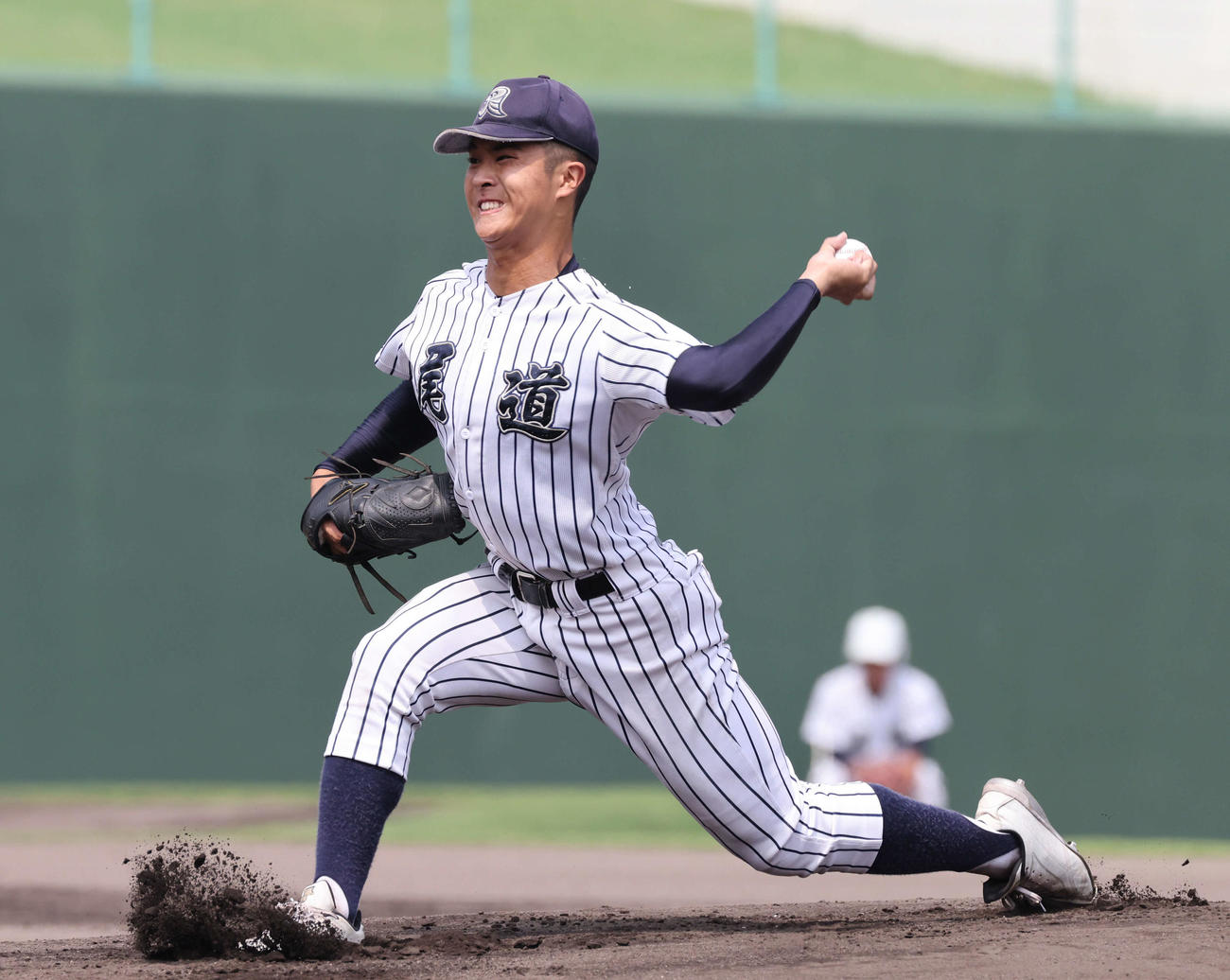高校野球広島大会決勝　盈進対尾道　尾道先発の坂本典優（撮影・加藤孝規）