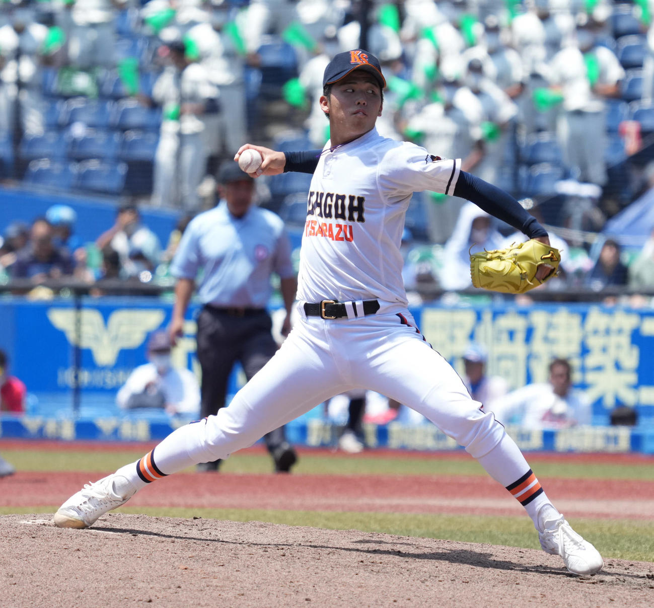 市船橋対木更津総合、木更津総合先発の越井（撮影・小沢裕）