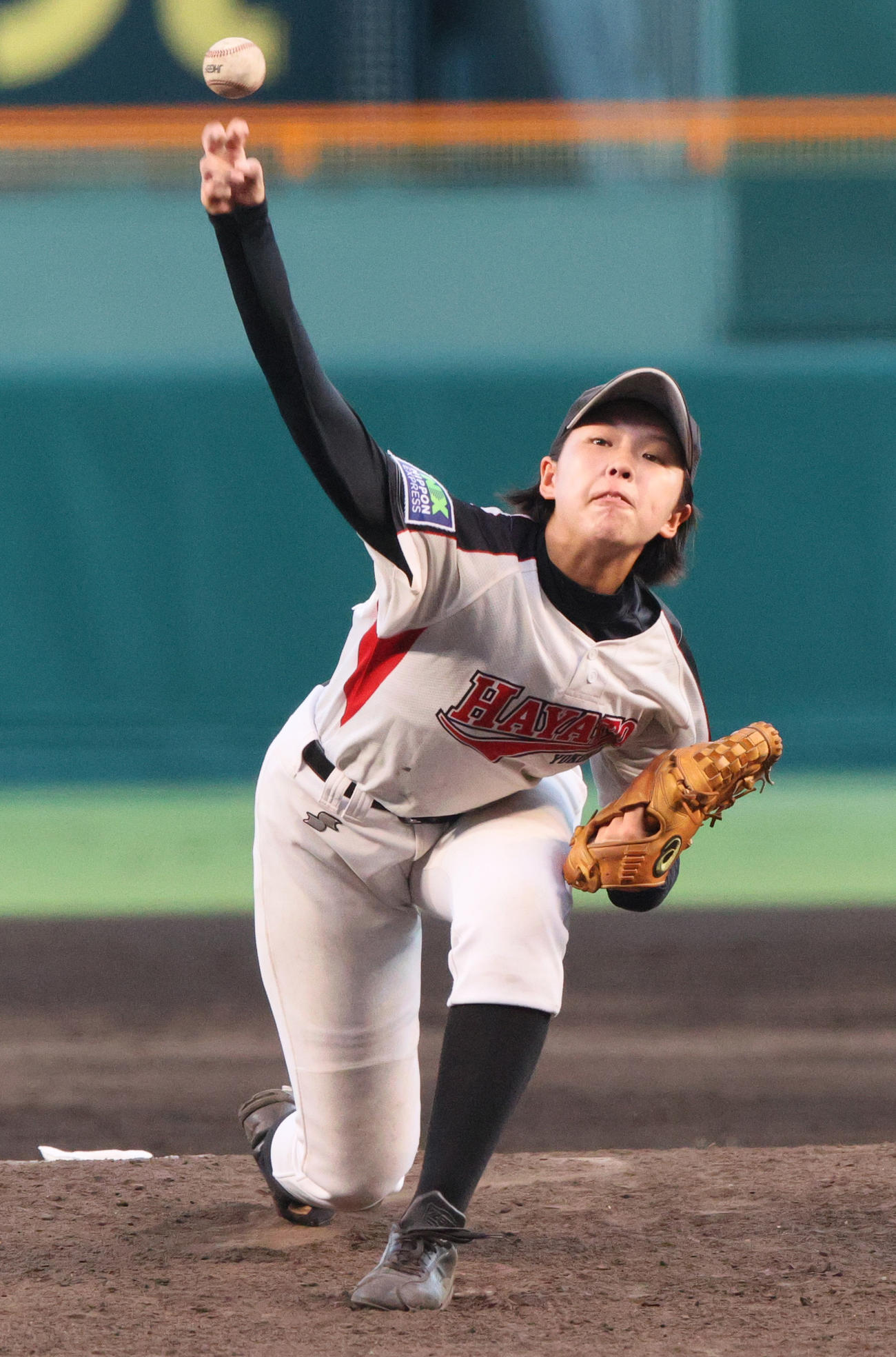 横浜隼人対開志学園　力投する横浜隼人の本橋（撮影・上山淳一）