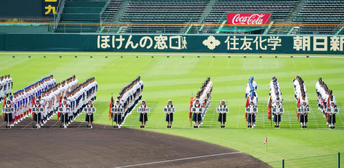 新型コロナの集団感染と判断されたチームは開会式のリハーサルは欠席となった(撮影・江口和貴)