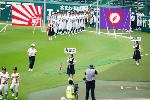 新型コロナの集団感染と判断されたチームは開会式のリハーサルは欠席となった(撮影・江口和貴)