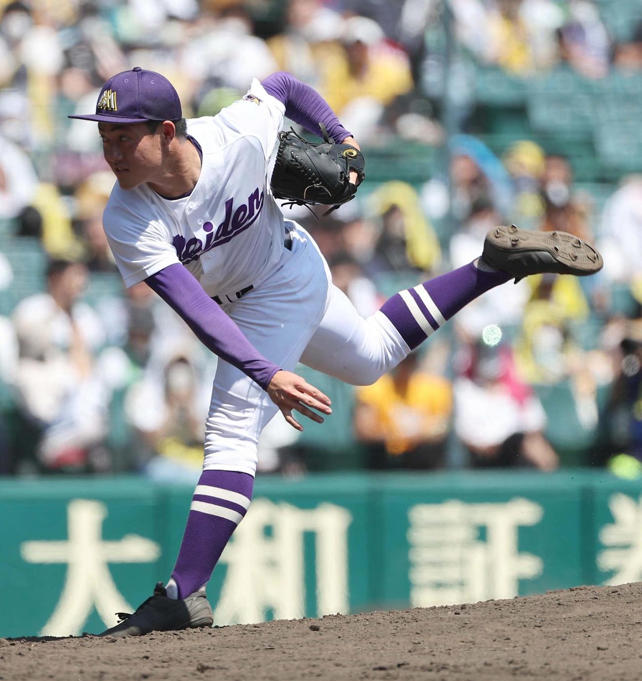 星稜対愛工大名電　愛工大名電2番手で登板した岩瀬（撮影・上田博志）