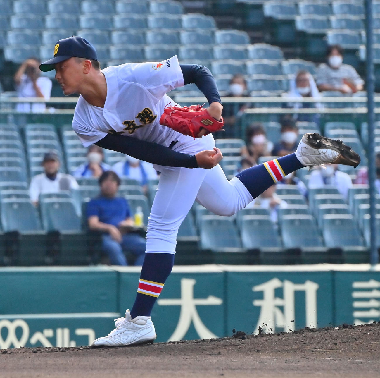 海星対日本文理　日本文理の先発田中（撮影・和賀正仁）