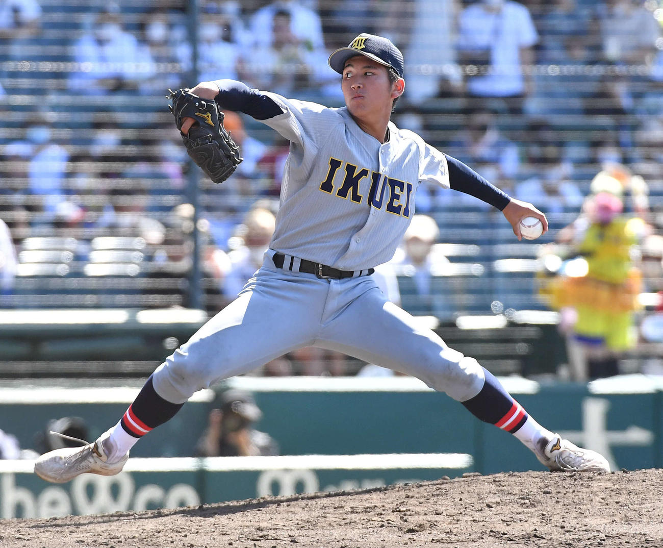 鳥取商対仙台育英　仙台育英3番手の仁田（撮影・岩下翔太）