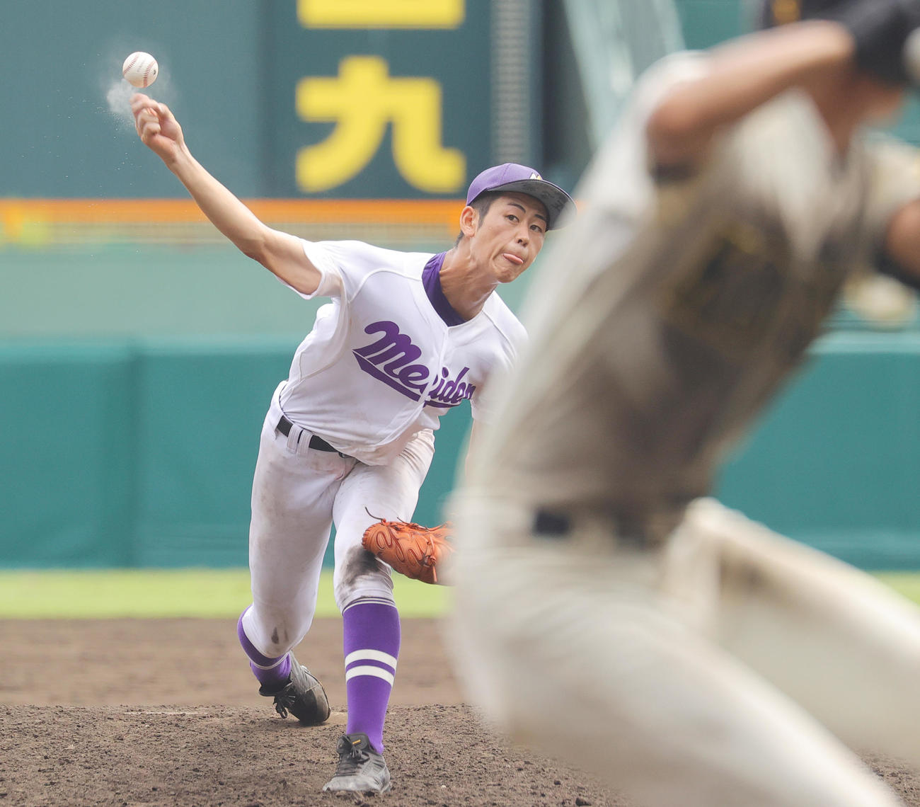 八戸学院光星対愛工大名電　力投する愛工大名電・山田（撮影・野上伸悟）