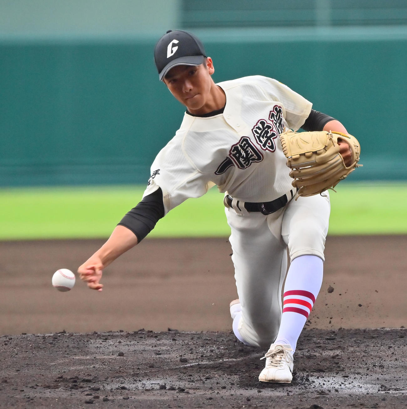 明豊対一関学院　一関学院の先発・小野（撮影・和賀正仁）