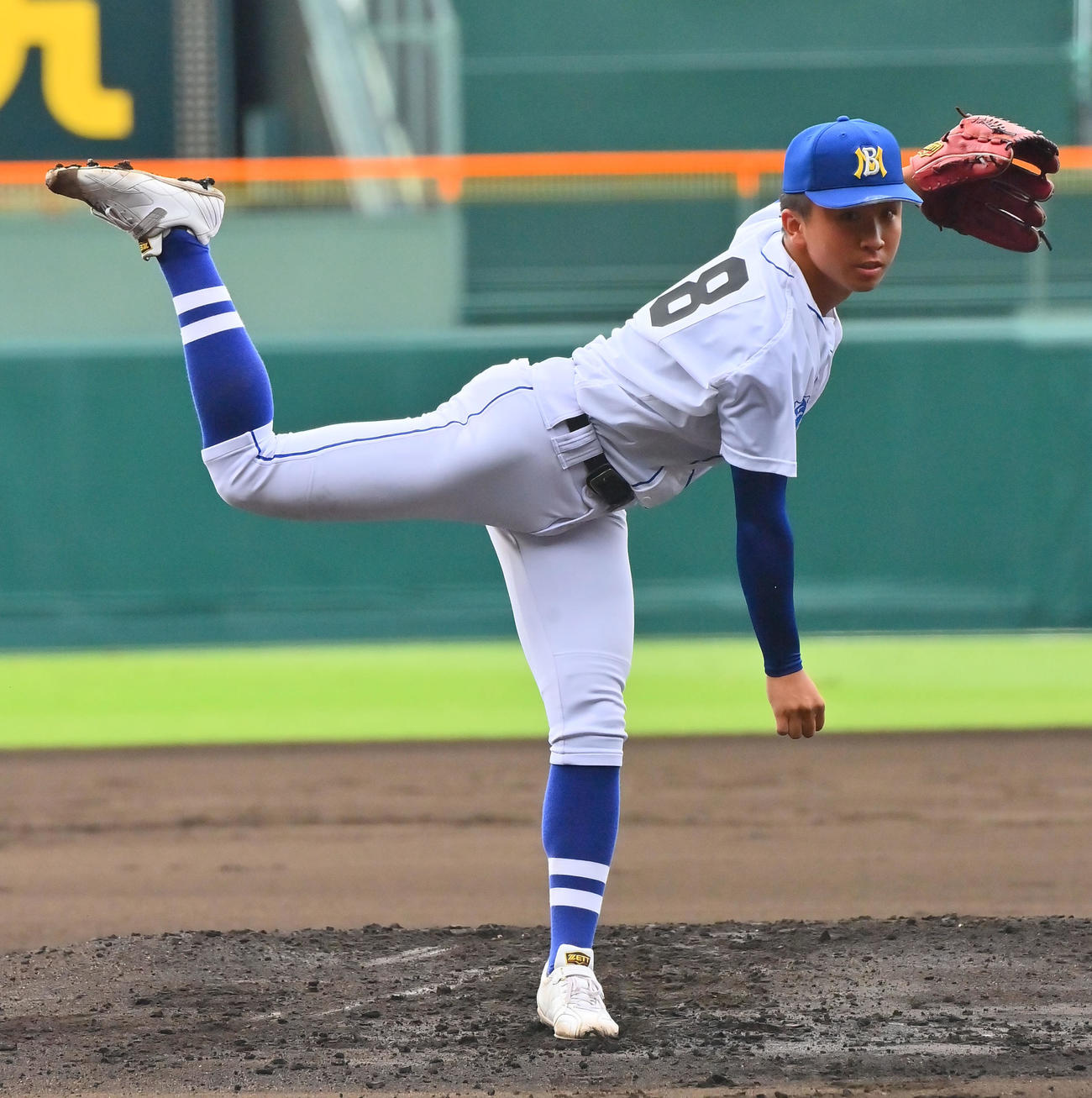 明豊対一関学院　明豊の先発・中山（撮影・和賀正仁）