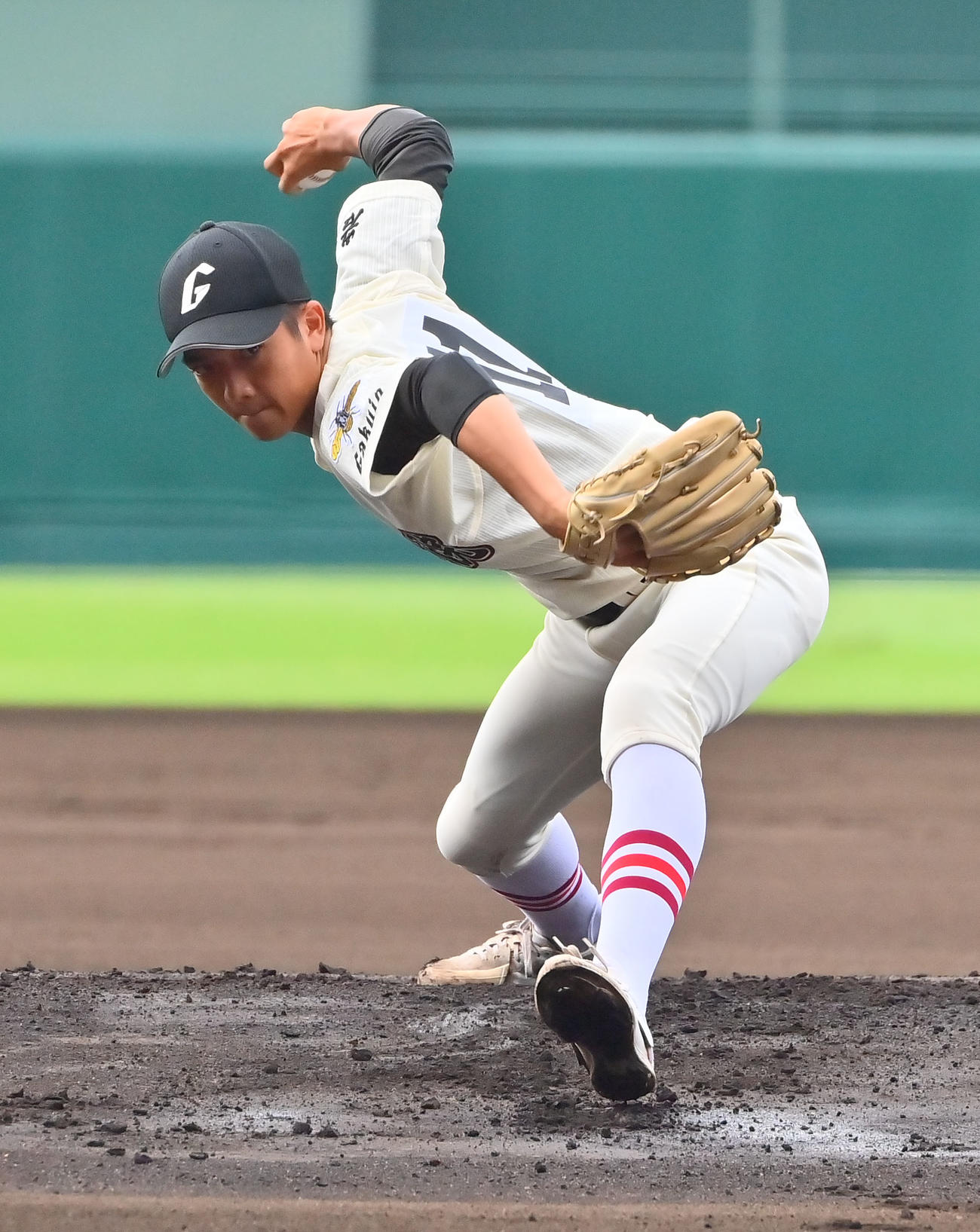 明豊対一関学院　一関学院の先発・小野（撮影・和賀正仁）
