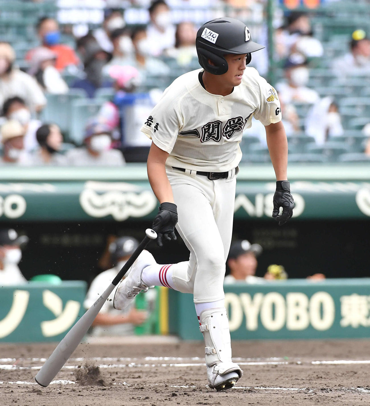 明豊対一関学院　2回裏一関学院2死一、三塁、千田は中前適時打を放つ（撮影・岩下翔太）