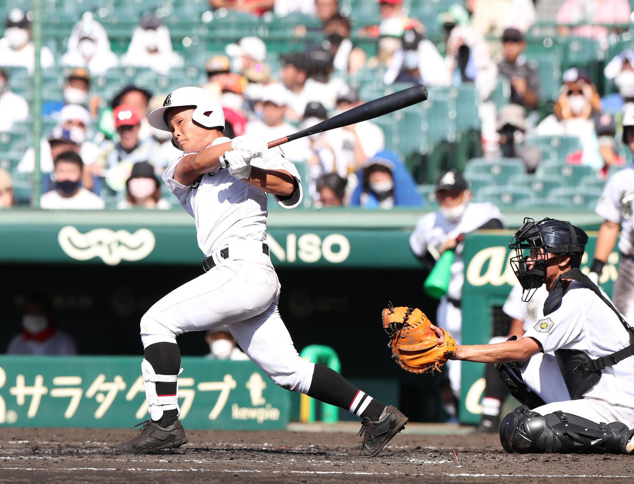 有田工対浜田　4回表有田工1死、右打席で遊ゴロに終わる山口洸（撮影・白石智彦）