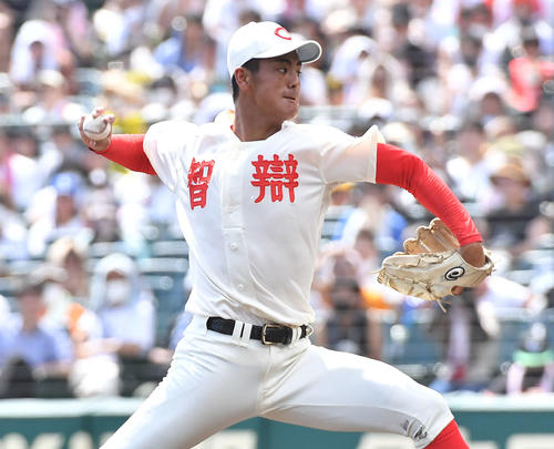 智弁和歌山対国学院栃木　智弁和歌山先発の武元（撮影・岩下翔太）