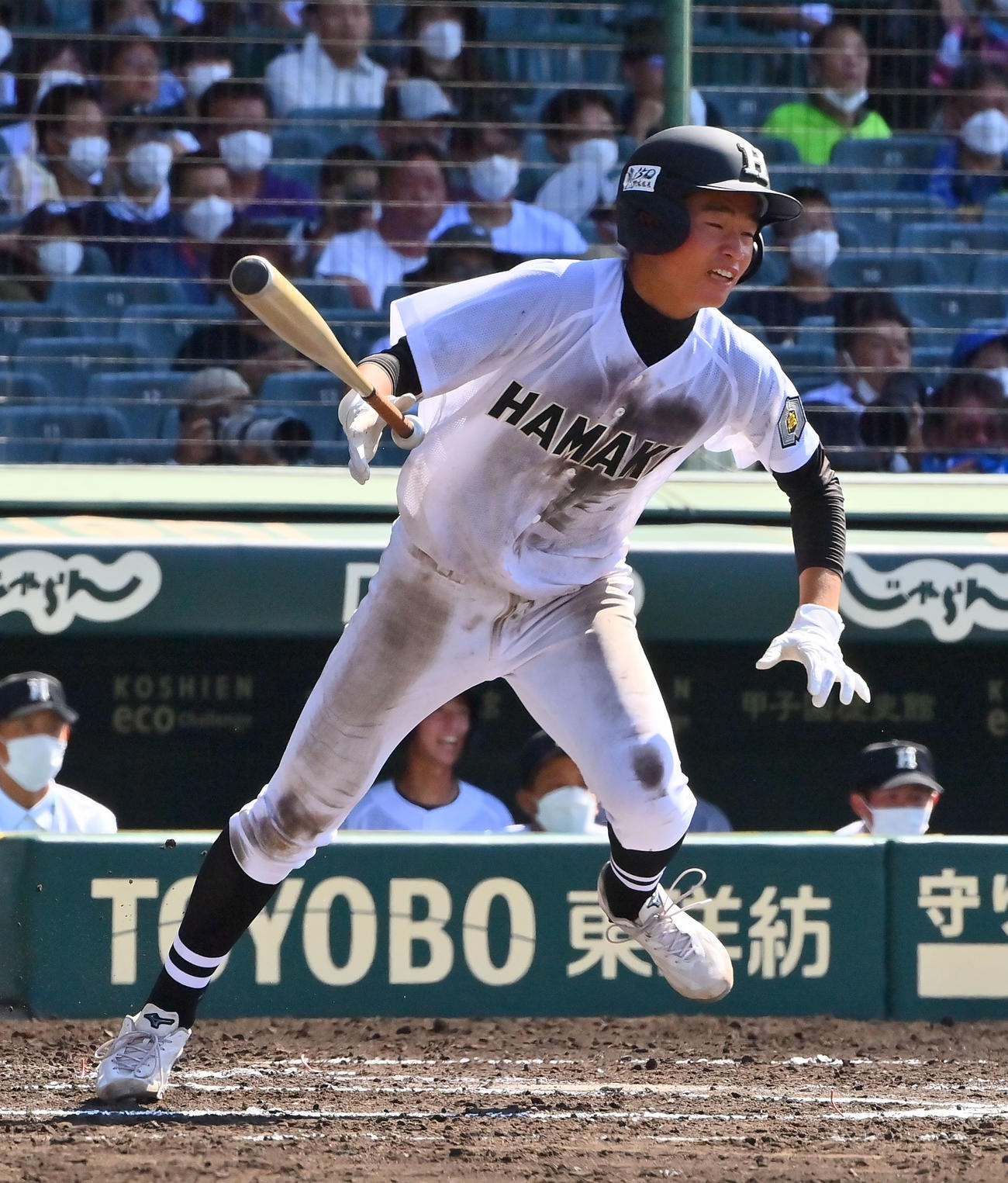 有田工対浜田　5回裏浜田無死二、三塁、右前に2点適時打を放つ高木（撮影・和賀正仁）