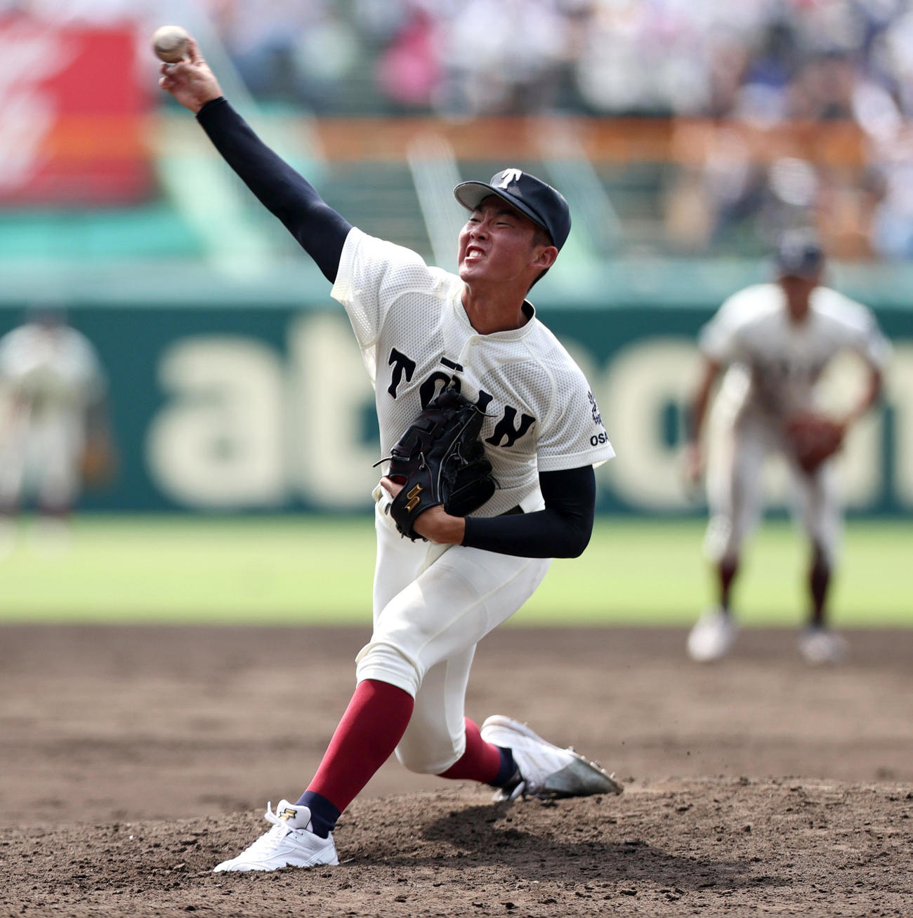 旭川大高戦の9回に2番手として登板した大阪桐蔭・別所孝亮