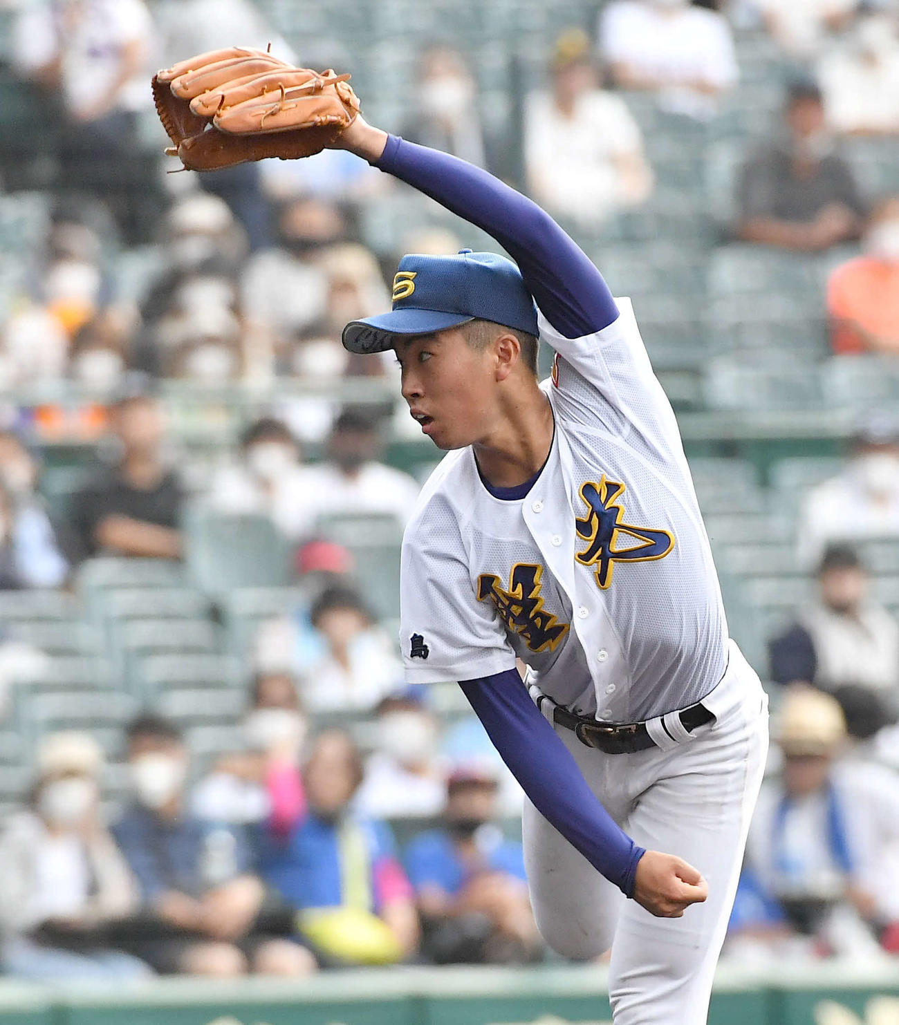 横浜対聖光学院　聖光学院先発の佐山（撮影・岩下翔太）