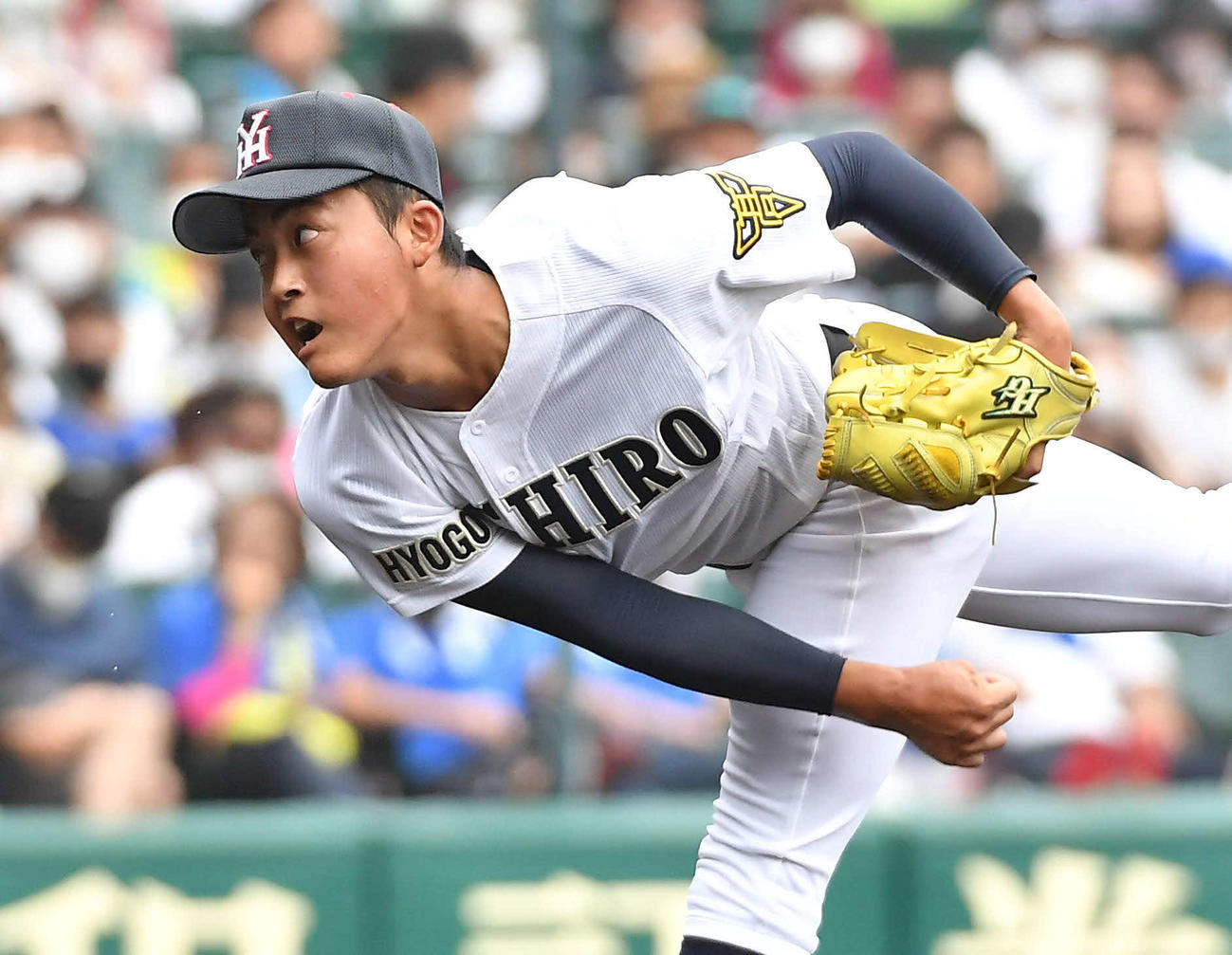 社対二松学舎大付　社先発の堀田（撮影・岩下翔太）