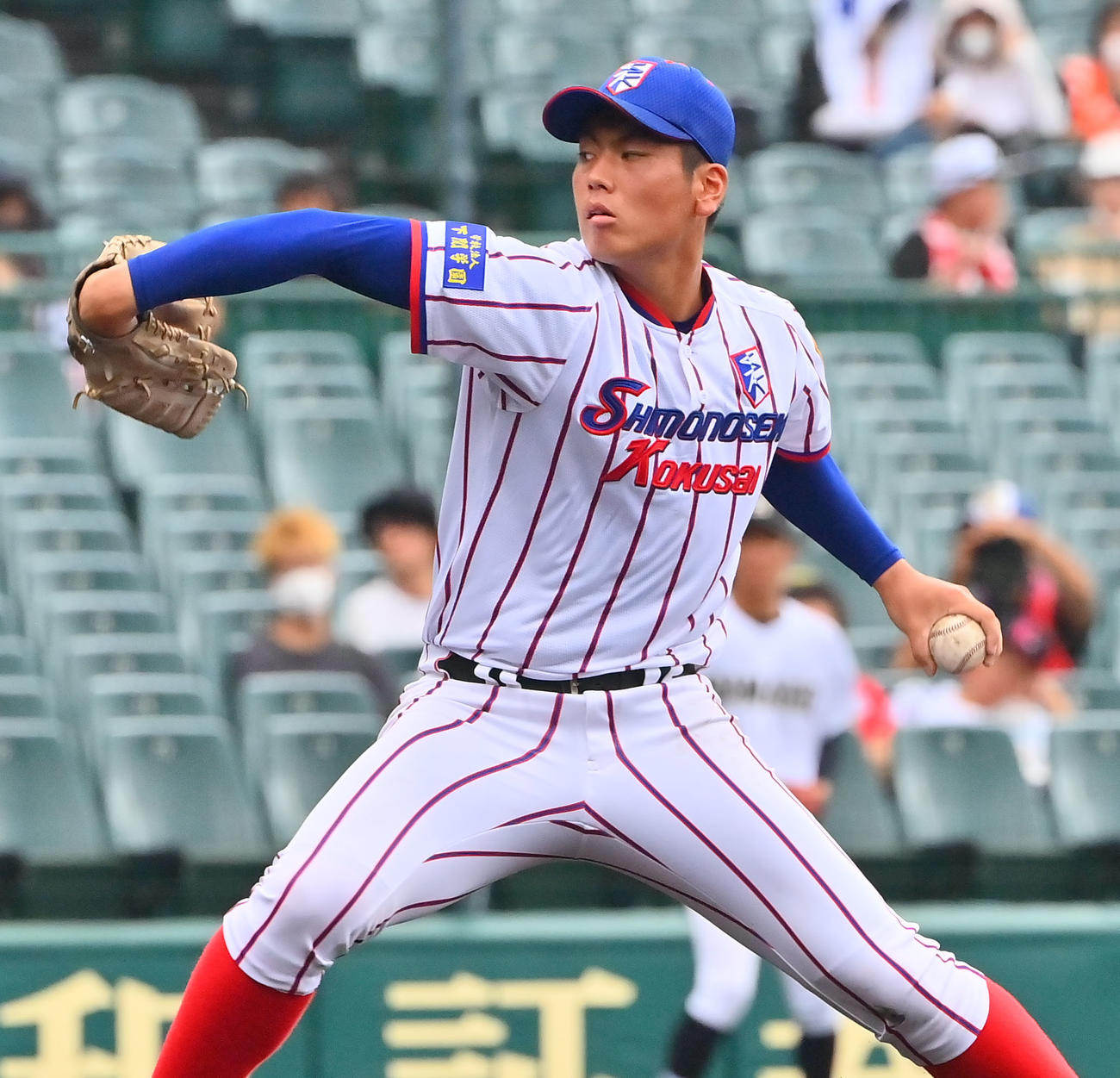 22年8月16日、下関国際対浜田　下関国際の先発・古賀