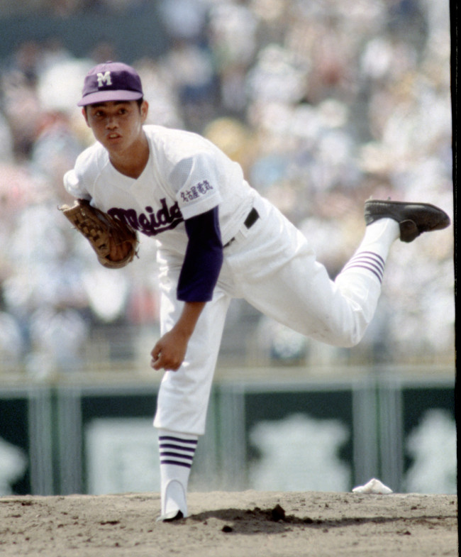 1981熱の甲子園で力投する工藤公康