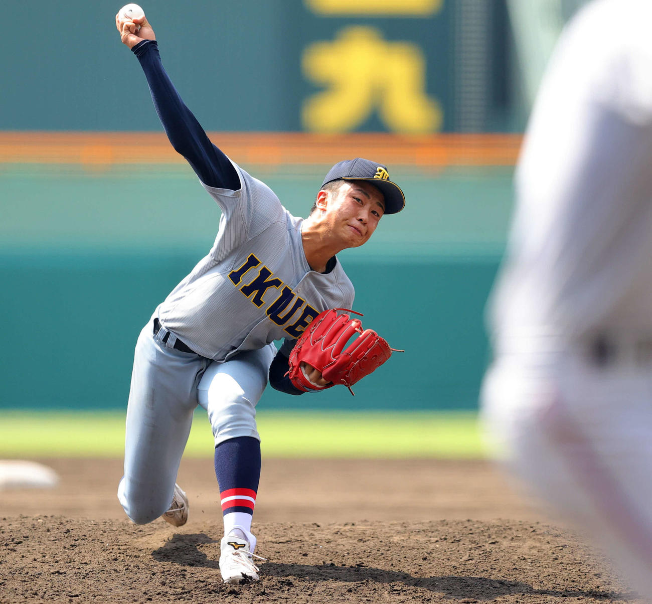明秀学園日立対仙台育英　力投する仙台育英・高橋（撮影・野上伸悟）
