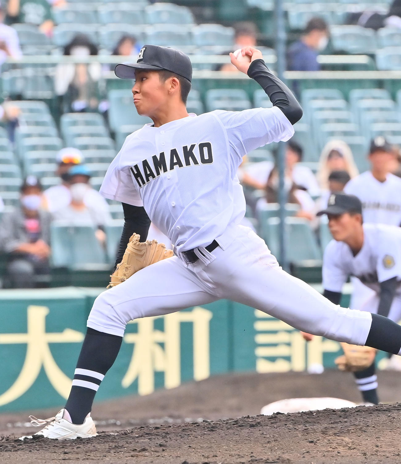 下関国際対浜田　下関国際の先発・波田（撮影・和賀正仁）
