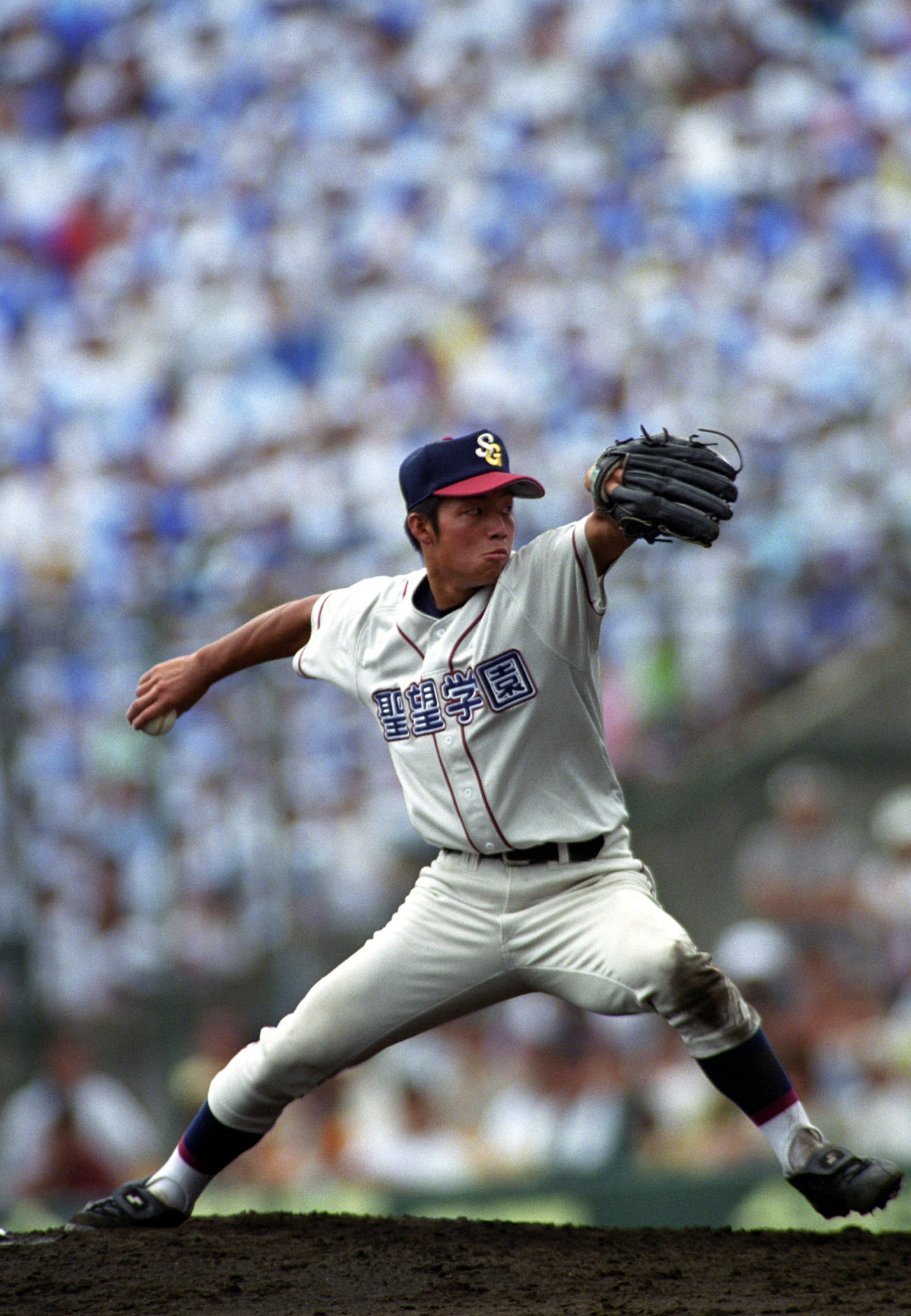 1999年8月、第81回全国高校野球7日目　聖望学園対日田林工　リリーフで登板する聖望学園・鳥谷敬