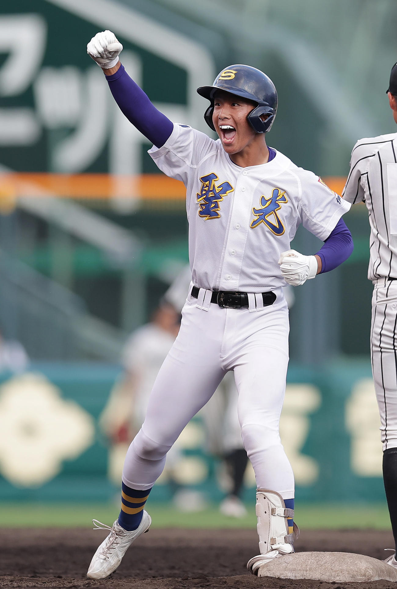 4回表九州学院無死、二ゴロに倒れ、悔しがる村上慶（撮影・前田充）