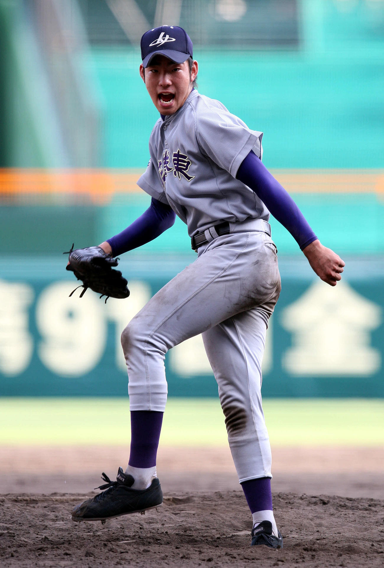 第91回全国高校野球選手権　東北対花巻東　9回表東北1死、代打阿部から154キロのストレートで三振を奪う菊池雄星