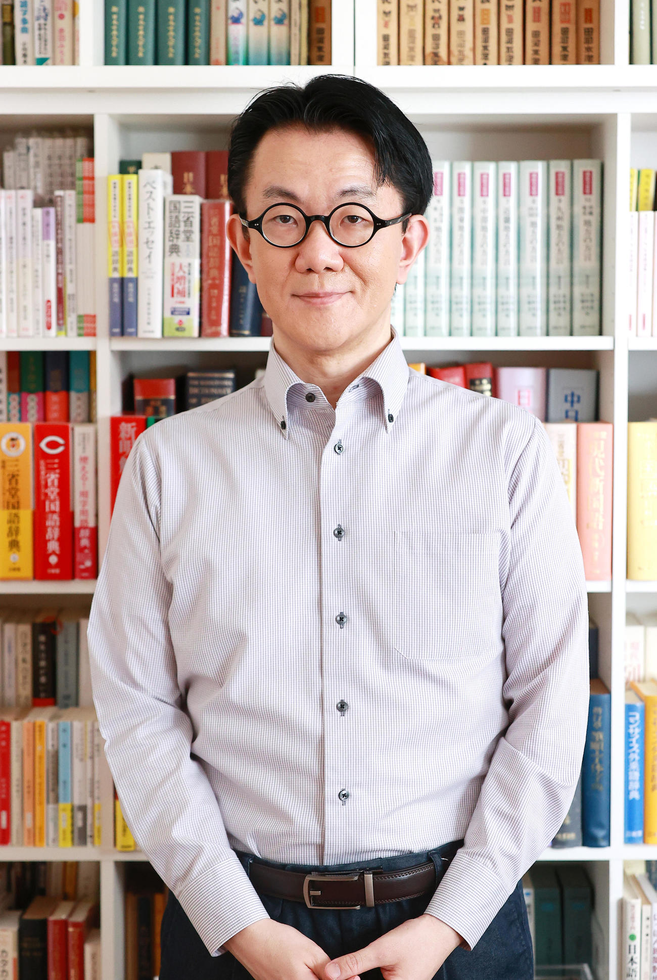 国語辞典編纂（へんさん）者の飯間浩明氏（2021年4月21日撮影）