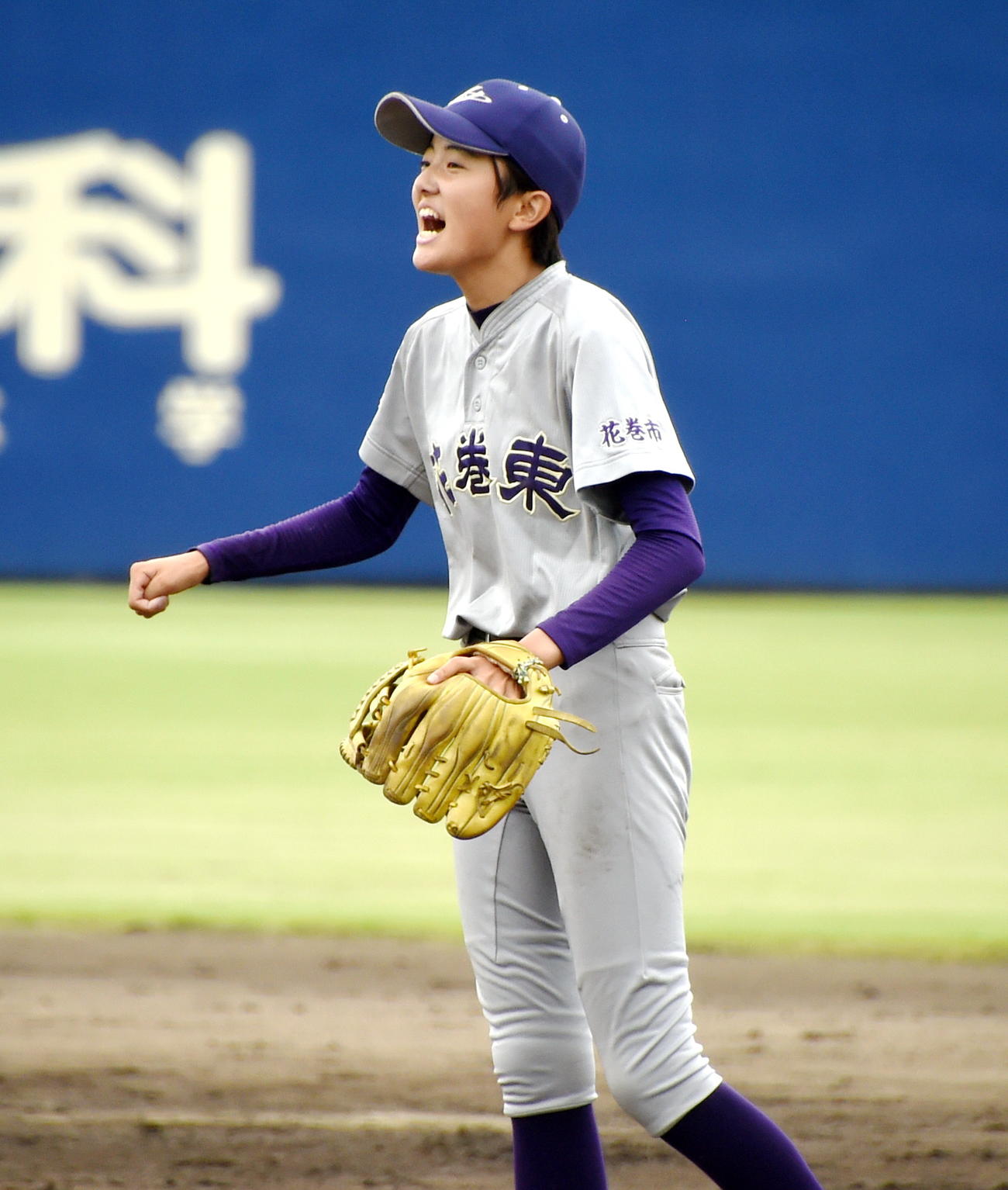 神戸弘陵対花巻東　味方に声をかける花巻東・佐々木秋（撮影・山田愛斗）