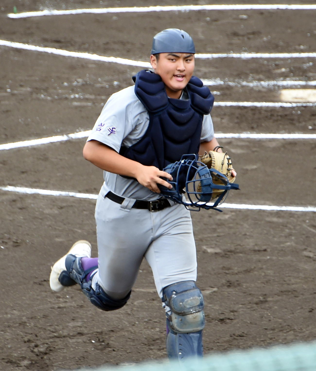 花巻北対花巻東　「3番捕手」で先発した花巻東・佐々木麟（撮影・山田愛斗）