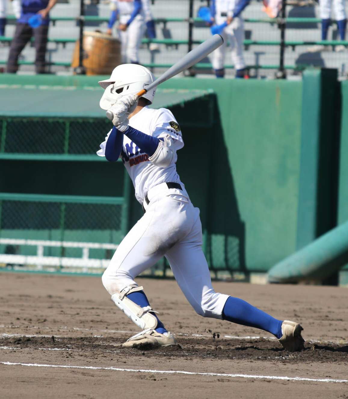 酪農学園大とわの森三愛対札幌啓成　3回表2死無走者、酪農学園大とわの森三愛の長島想汰は二塁内野安打を放つ