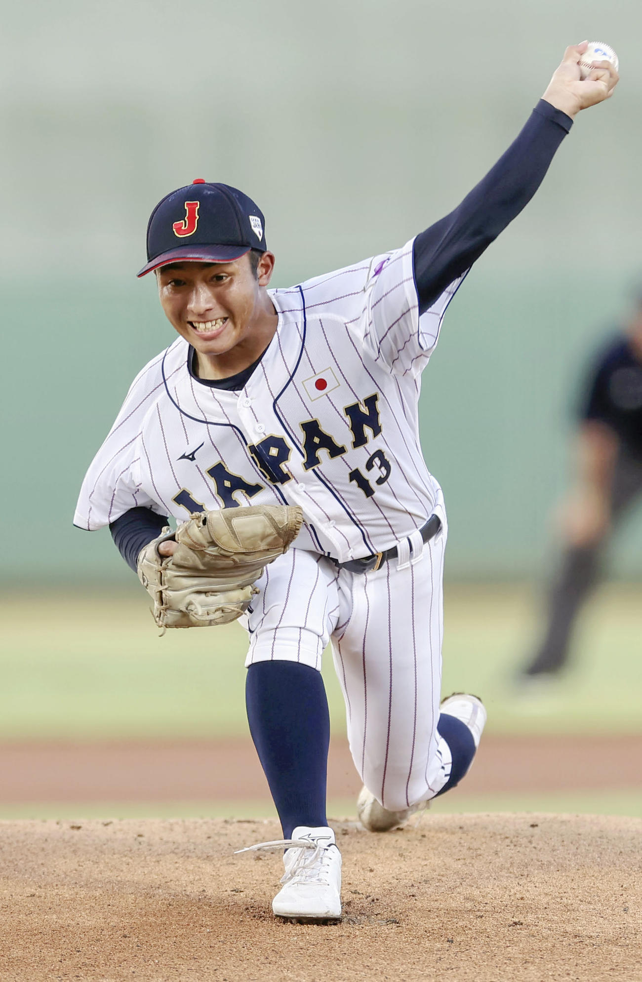 台湾戦に先発した香西（共同）