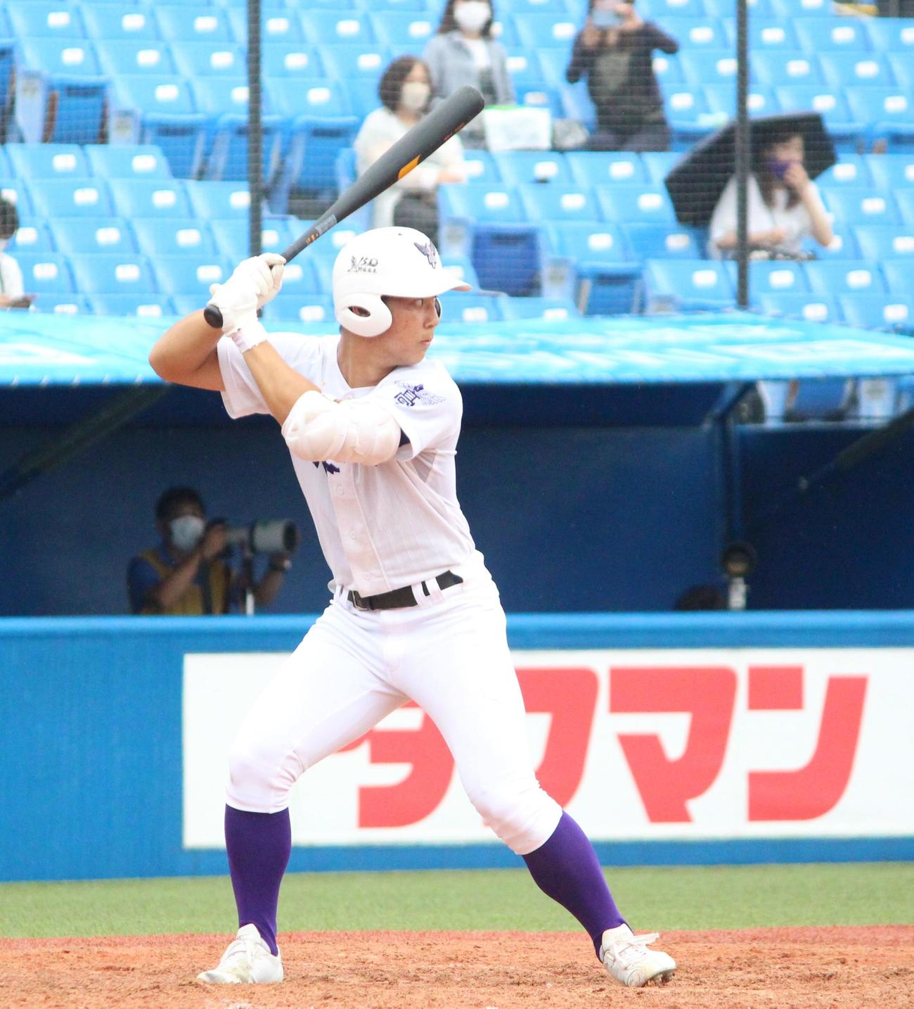 関東第一・井坪陽生（2022年7月16日撮影）